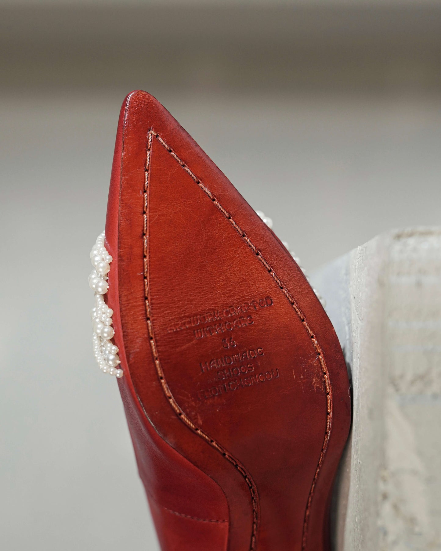 Helan - Pearl Chain Horsehide Pumps