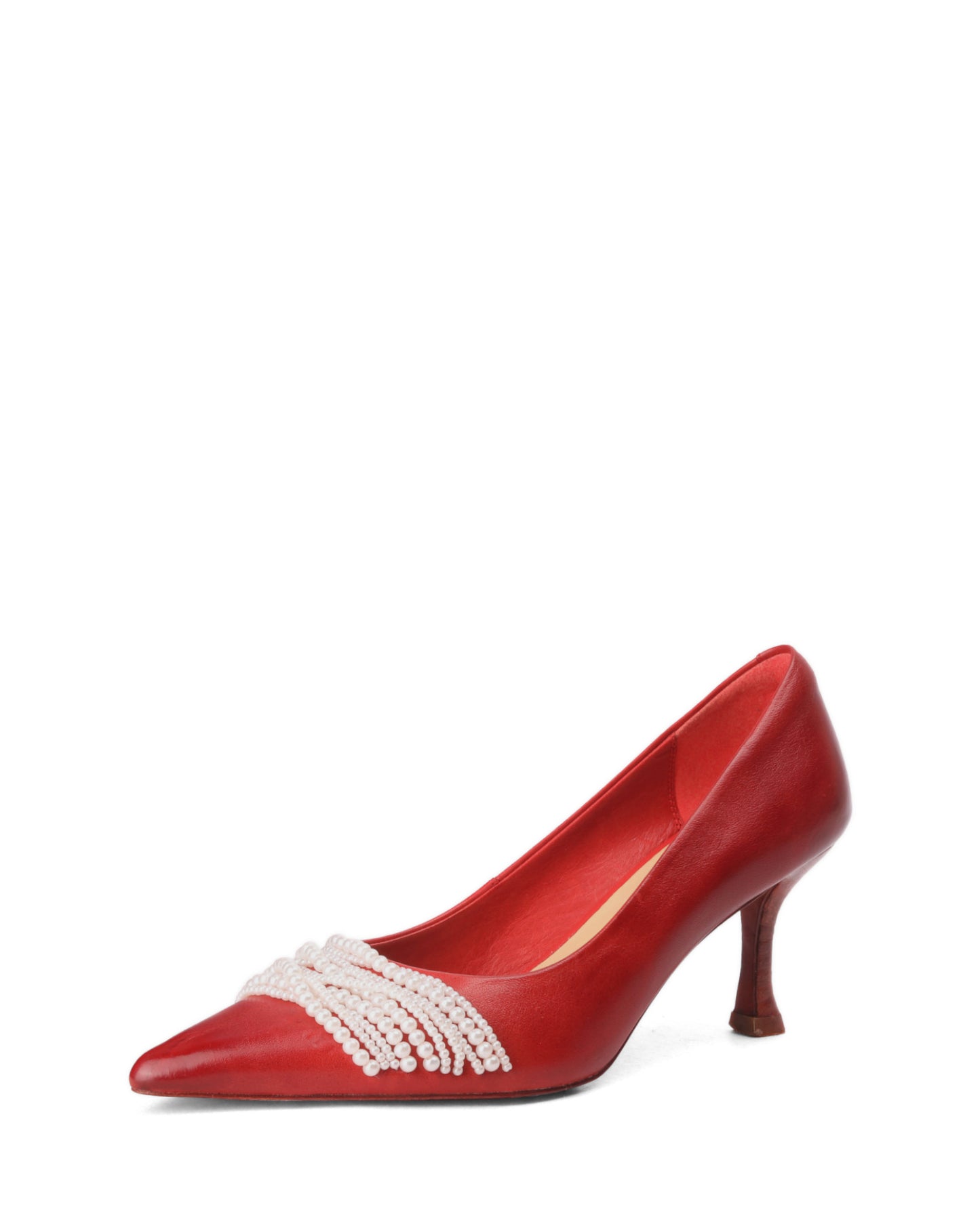 Helan - Pearl Chain Horsehide Pumps