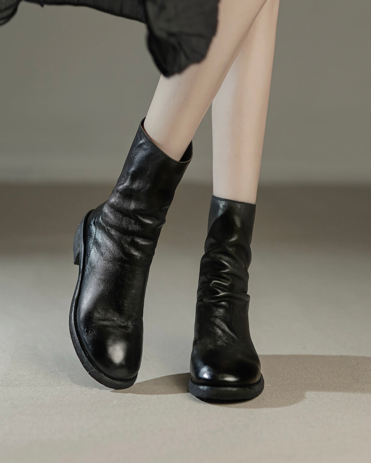 Jorma-horsehide-western-boots-black-model-1