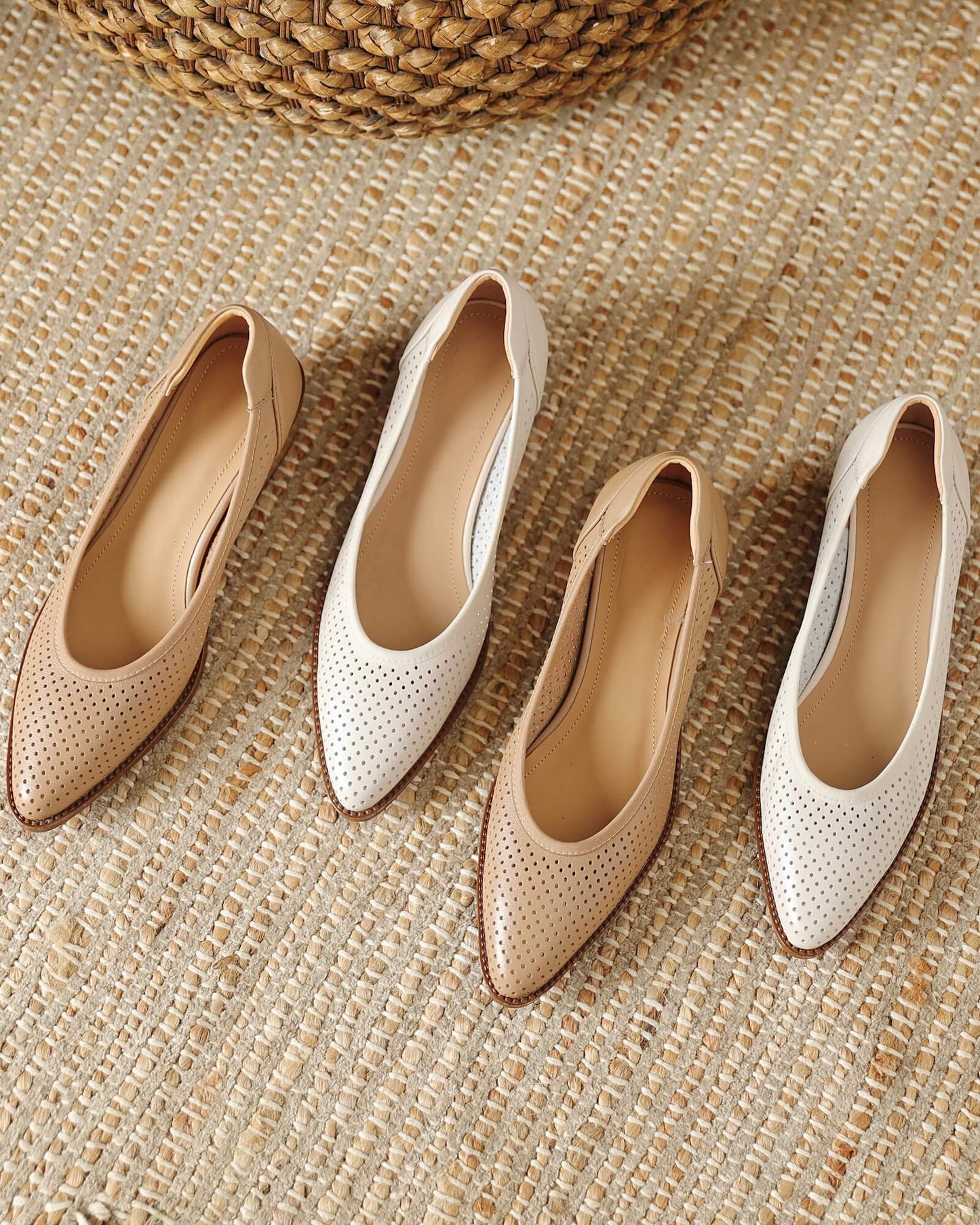 Kina - Perforated Leather Pumps