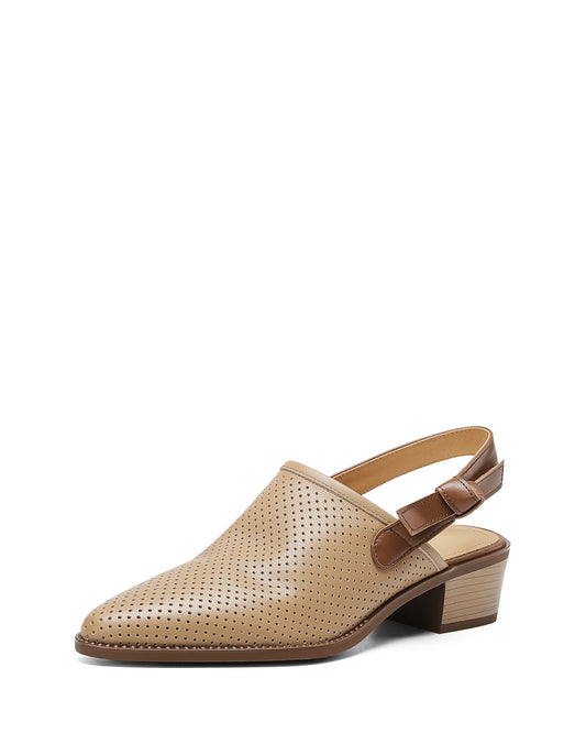 Kina - Slingbacks de piel perforada