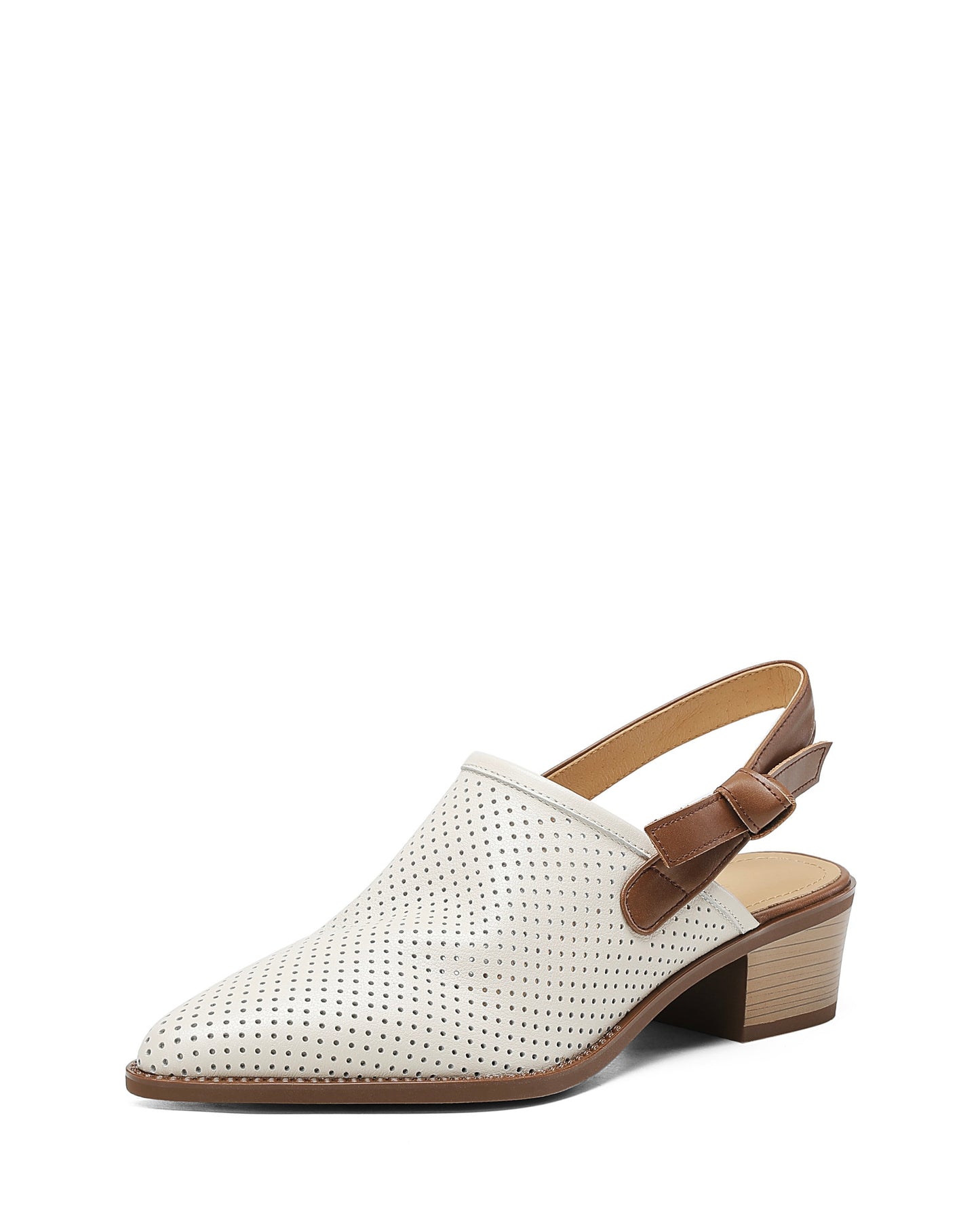 Kina - Slingbacks de piel perforada