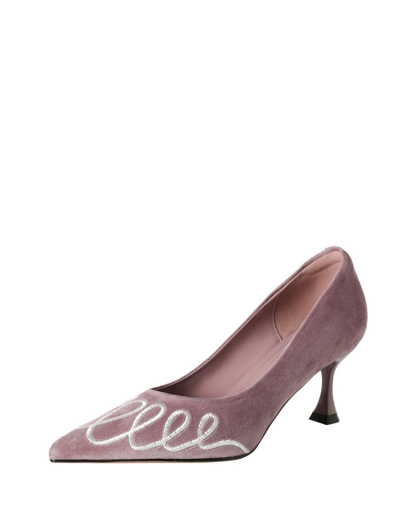 Laita - Embroidery Suede Heels