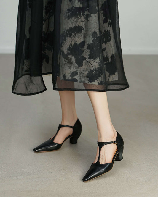 Latur - Scarpe con cinturino a T in pelle di cavallo