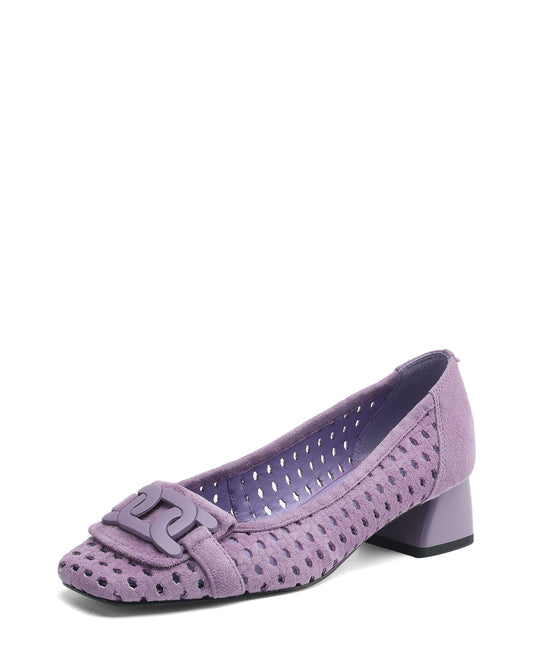 Lizar - Zapatos de tacón perforados en ante