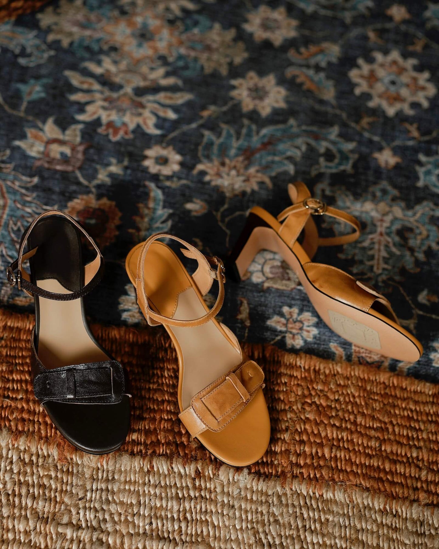 Milia-buckle-decoration-leather-sandal-heels