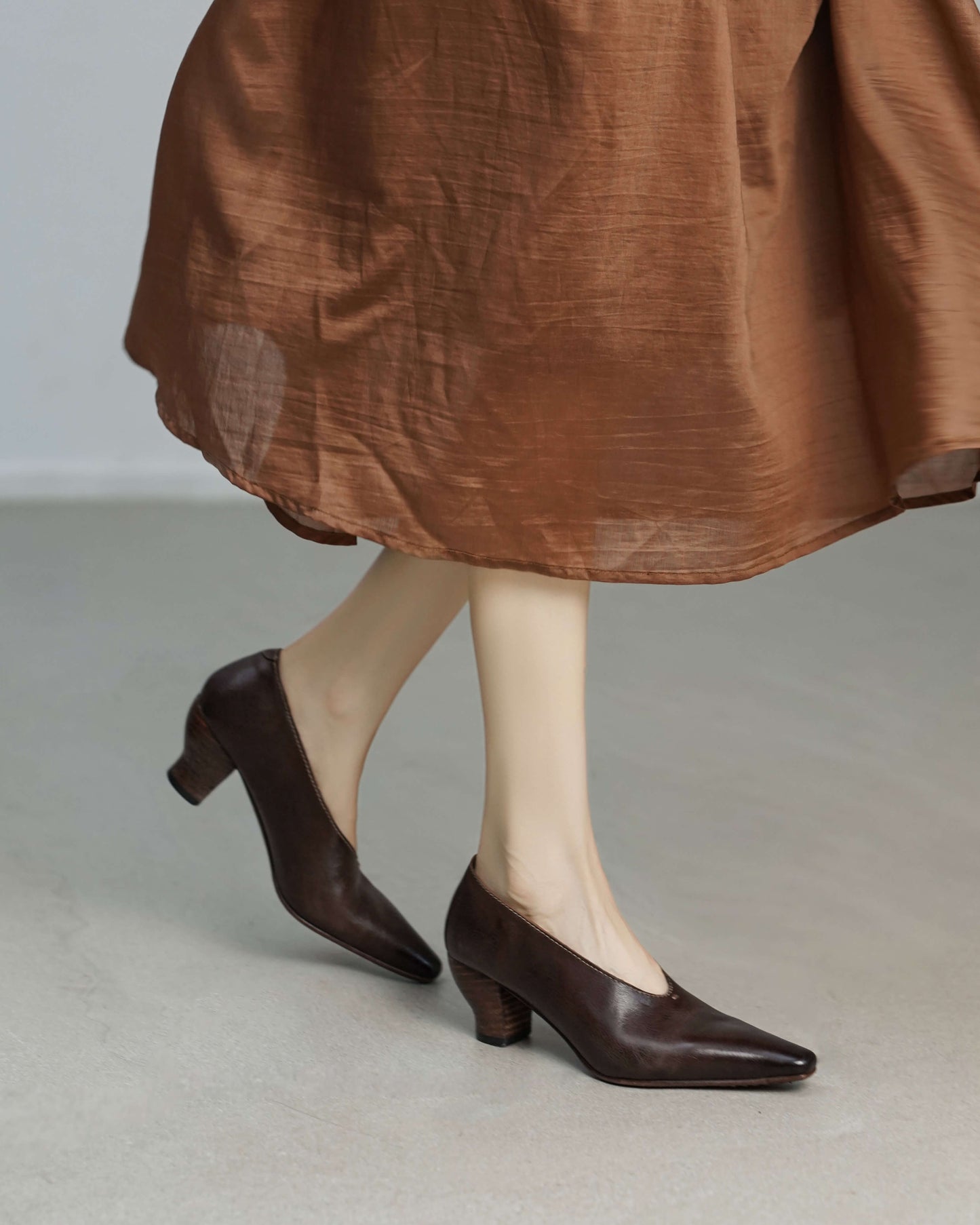 Saton - Zapatos de salón de piel de caballo (suela de cuero)