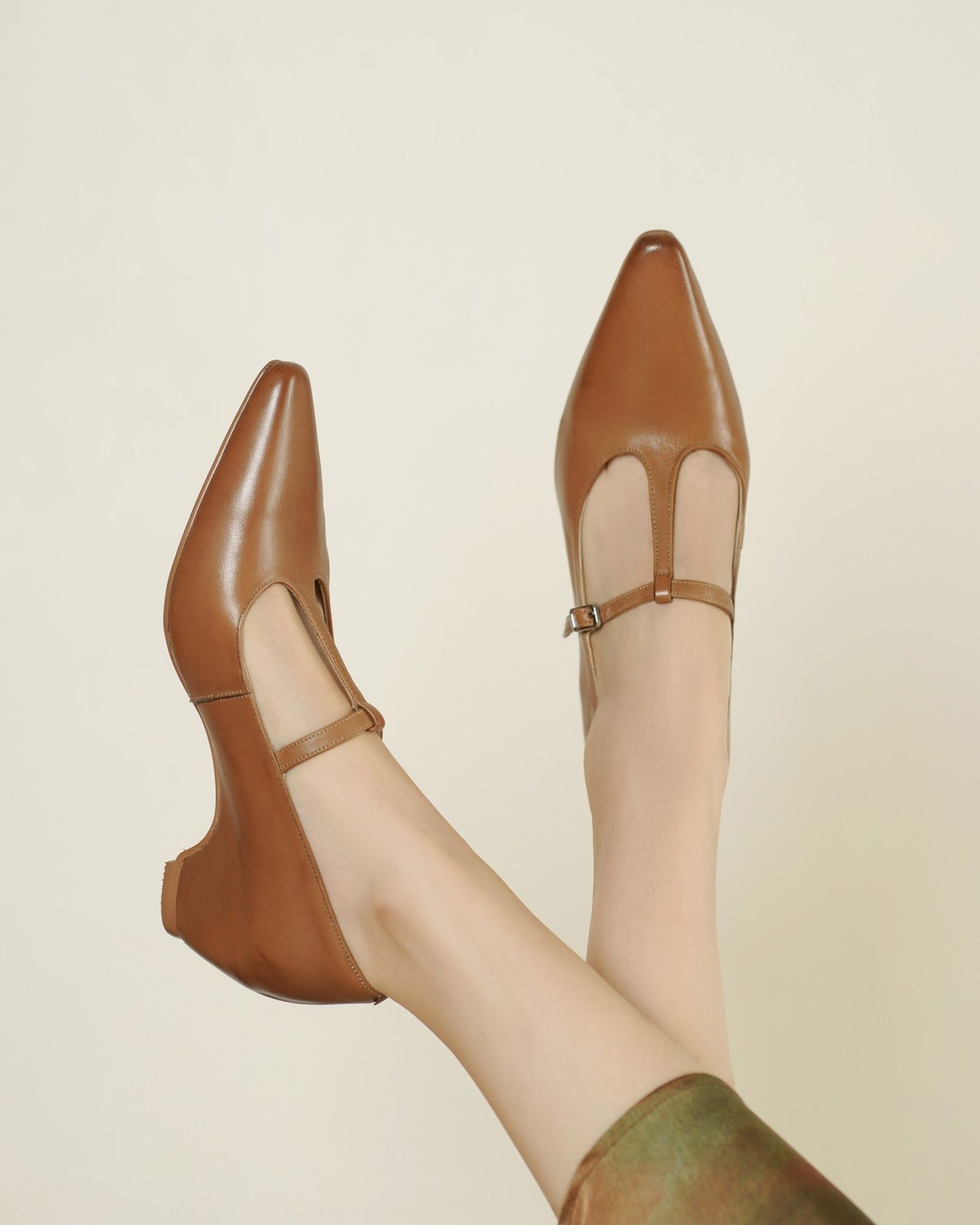 Mora - T Strap Wedge Heels