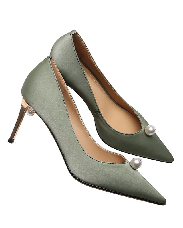 Cala-Pearl-Embellished-Green-Satin-Heels-1