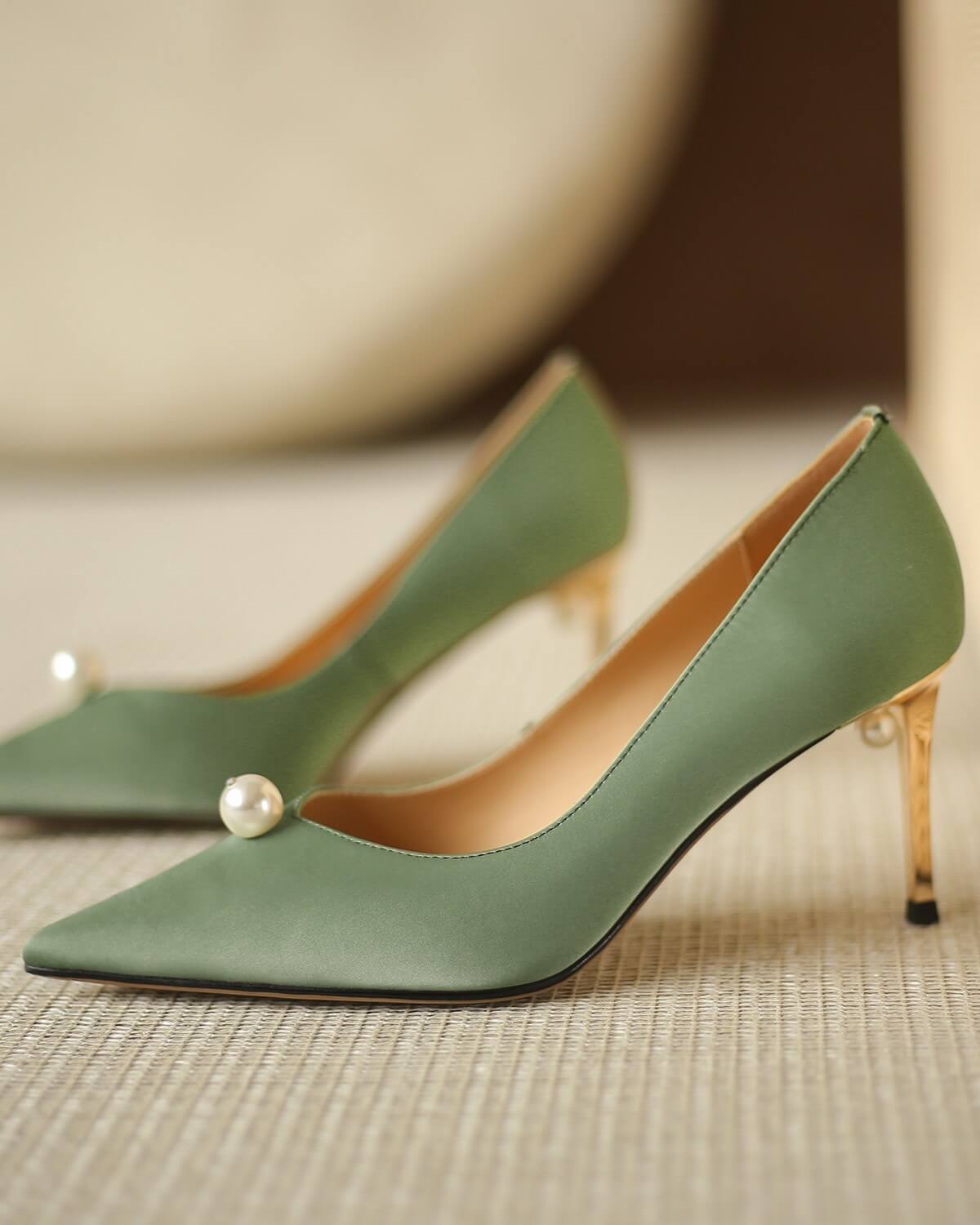 Cala-Pearl-Embellished-Green-Satin-Heels-3