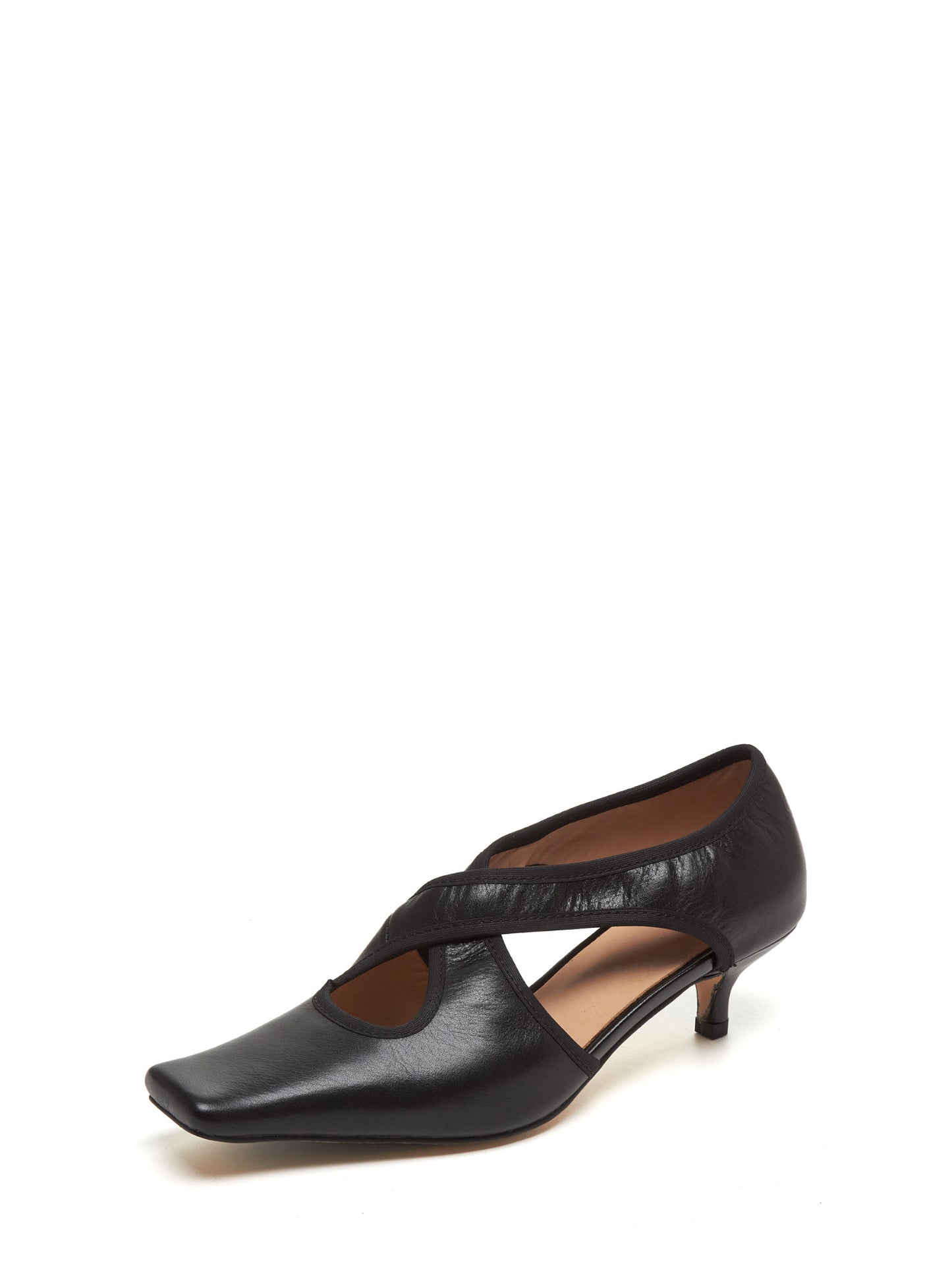Celona-Crisscross-Strap-Black-Pumps
