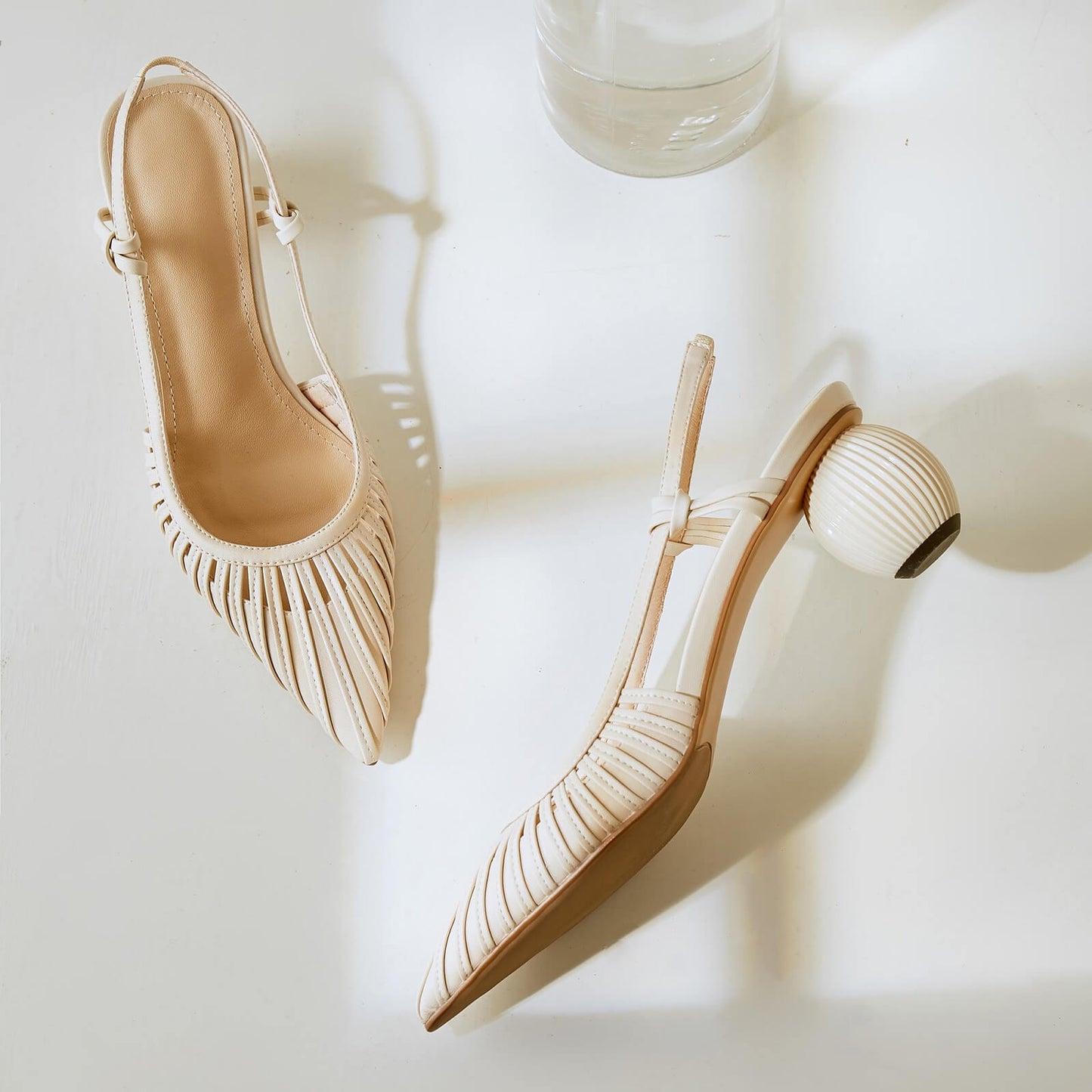 Fenta-Block-Heel-White-Slingback-Pumps-3