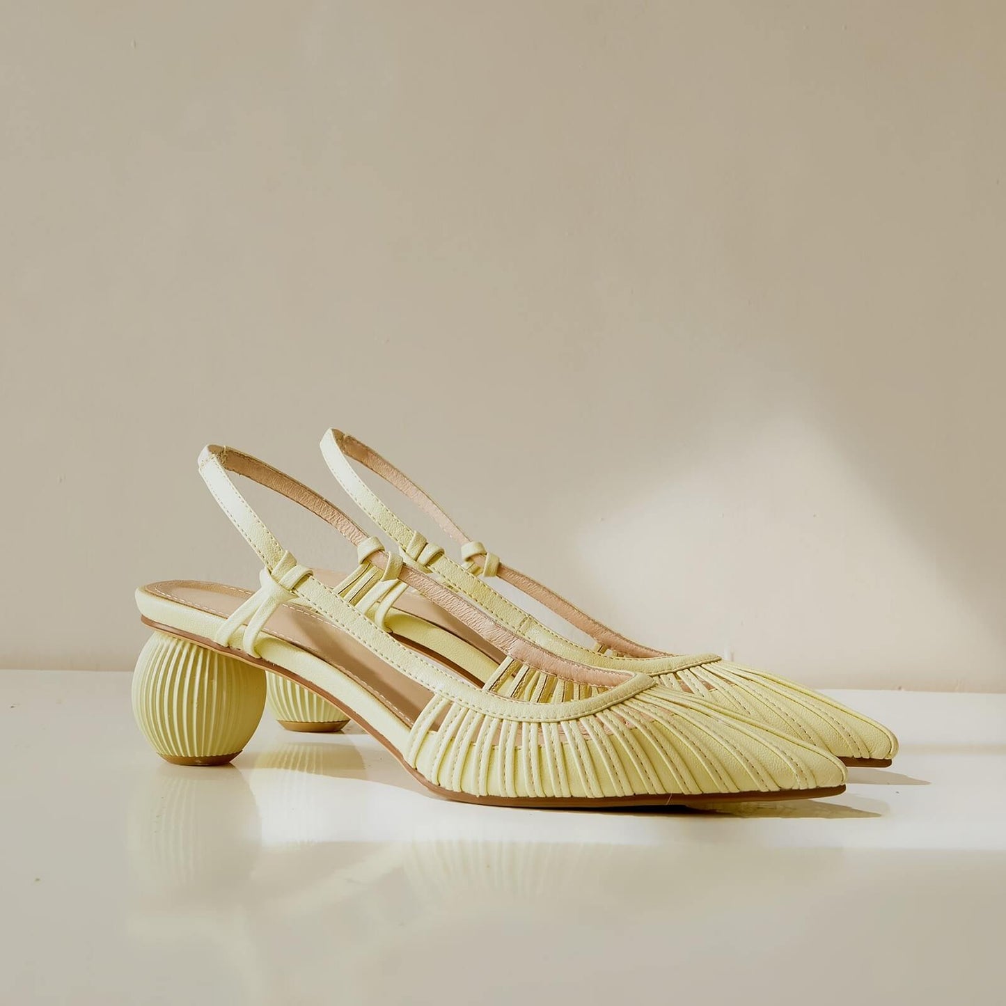 Fenta-Block-Heel-Yellow-Slingback-Pumps-1