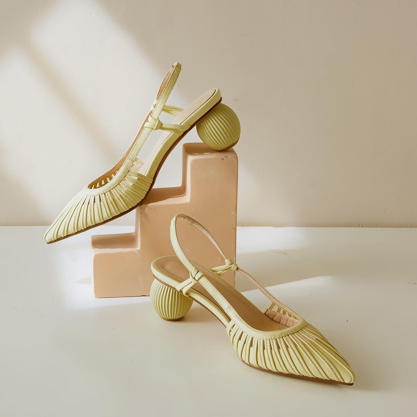 Fenta-Block-Heel-Yellow-Slingback-Pumps-2