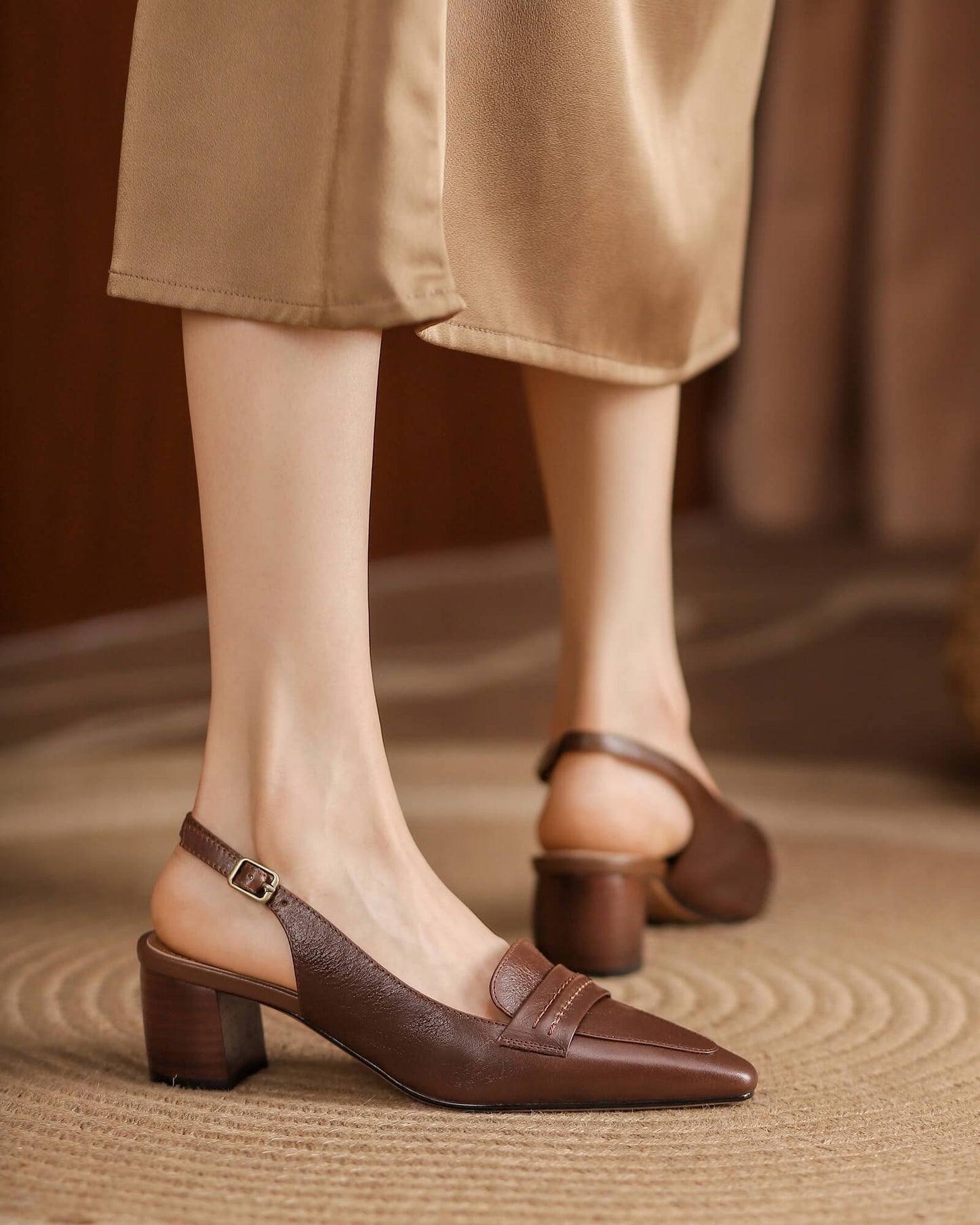 Gero-Brown-Leather-Slingback-Pumps-Model-1
