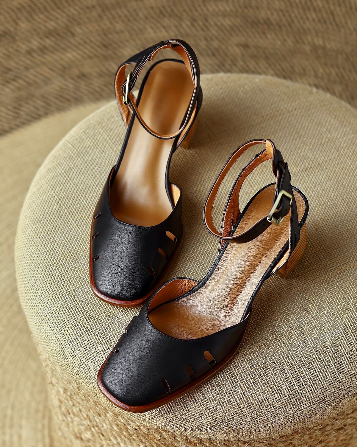 Kala-black-leather-ankle-strap-heels-1