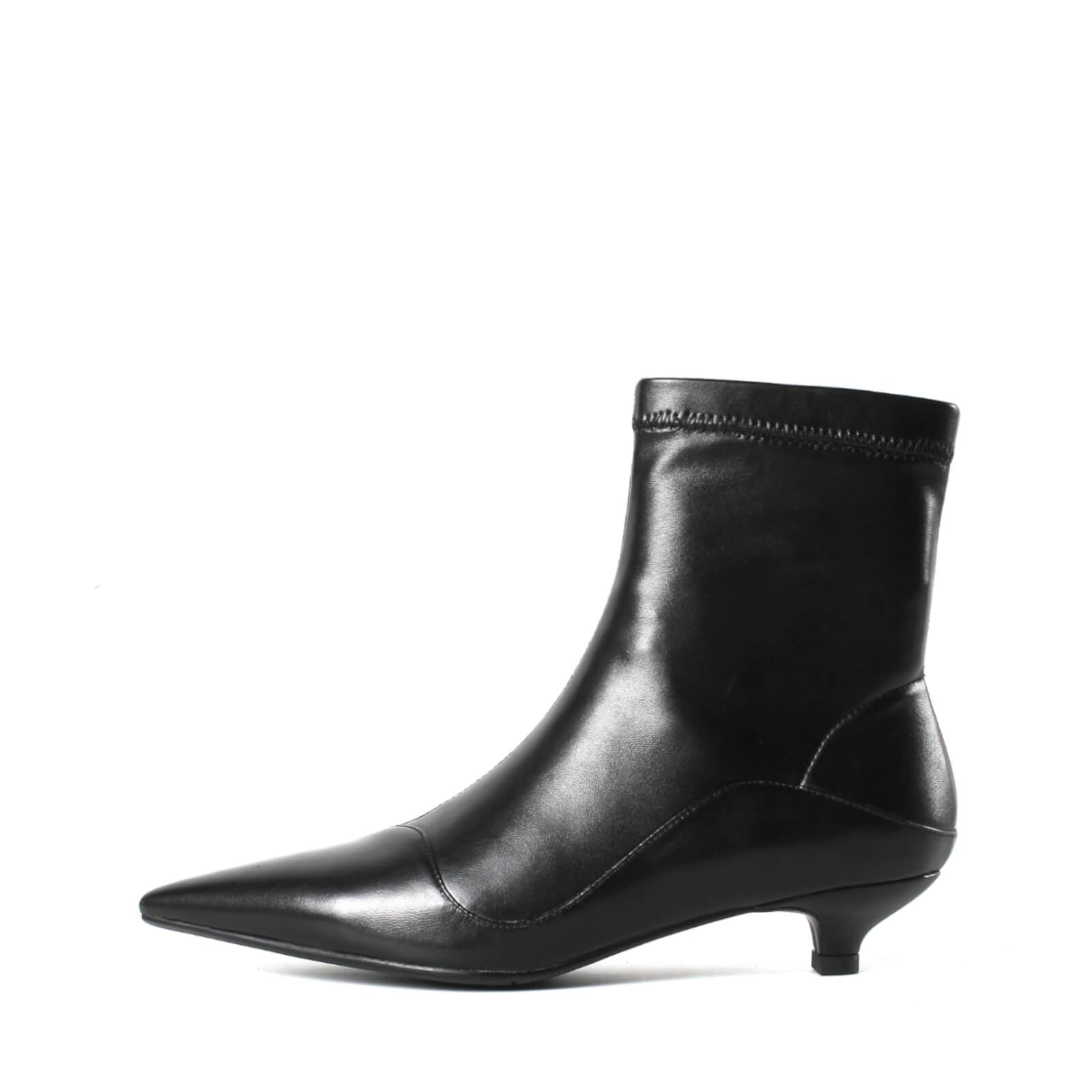 Kaly Black Kitten Heel Ankle Boots – RolisaStyle