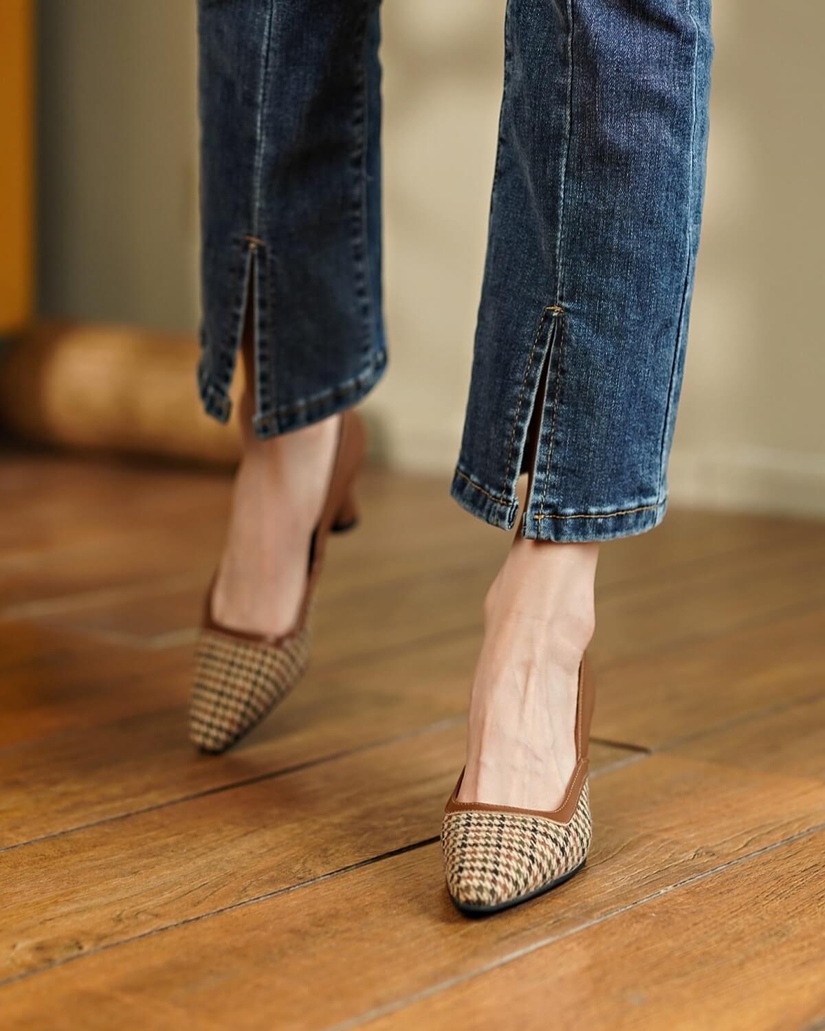 Kine-Houndstooth-Plaid-Heels-Model-1