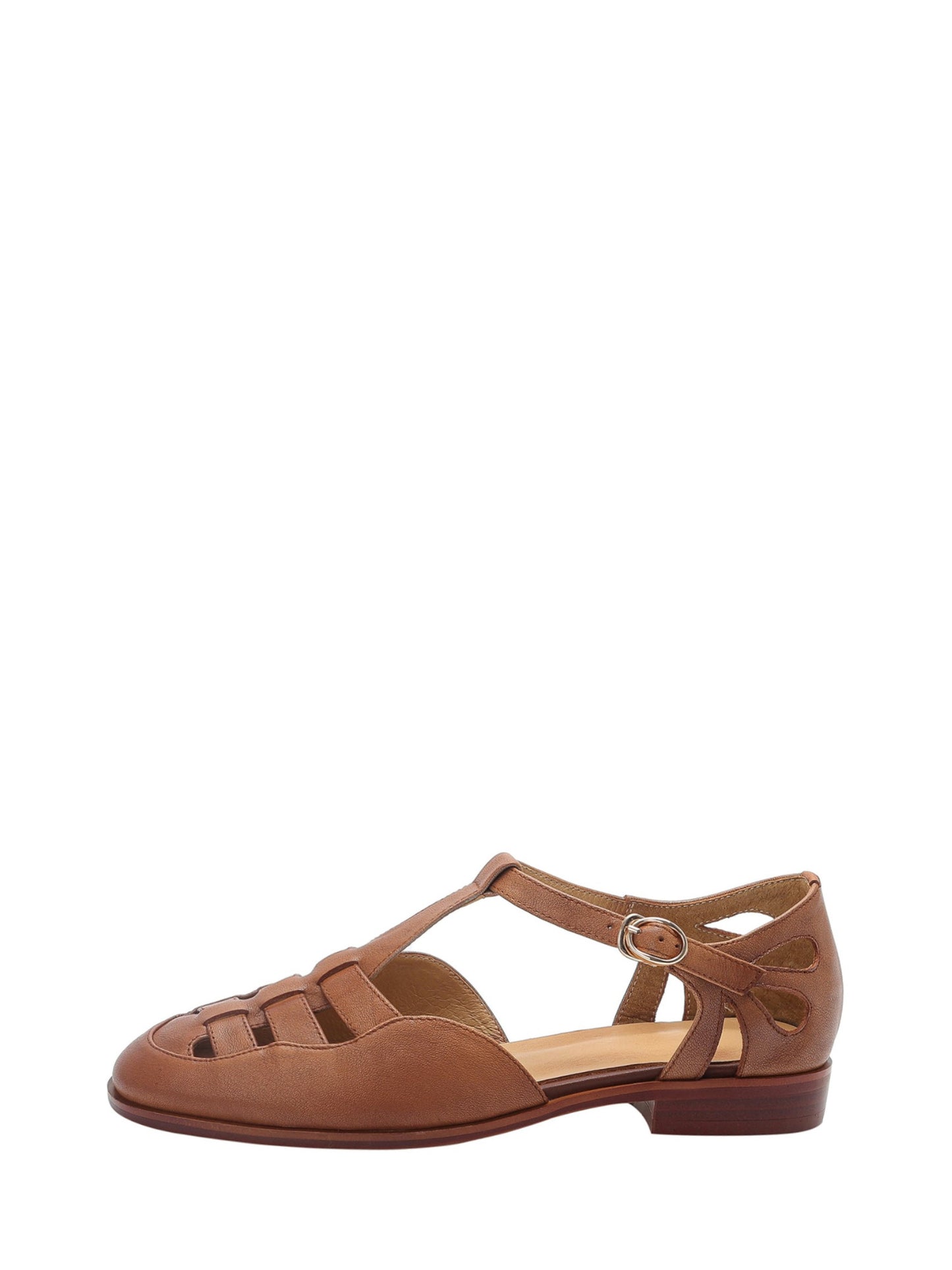 Loda-Brown-T-Strap-Fisherman-Sandals