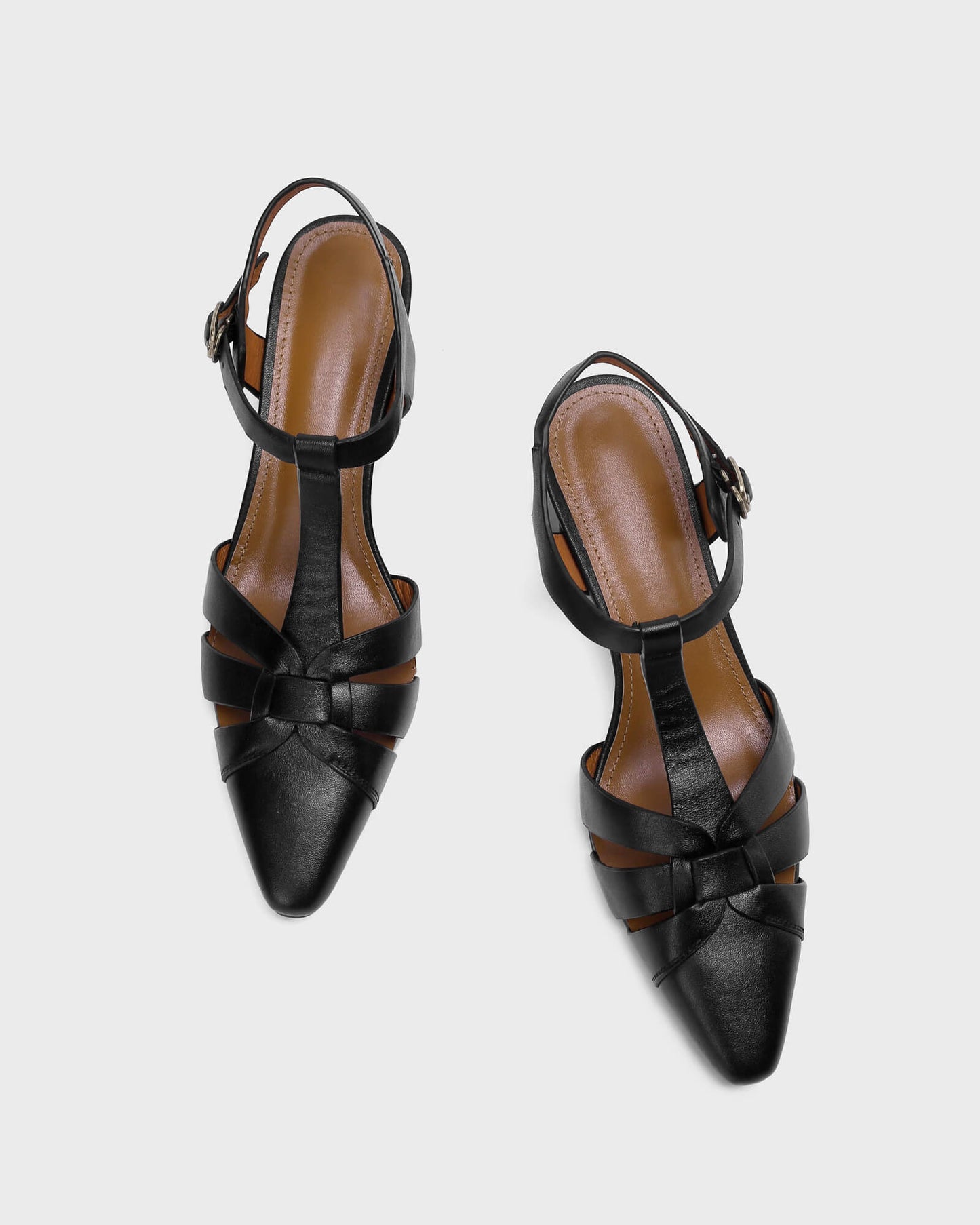 Mila-T-Strap-Black-Leather-Pumps-1