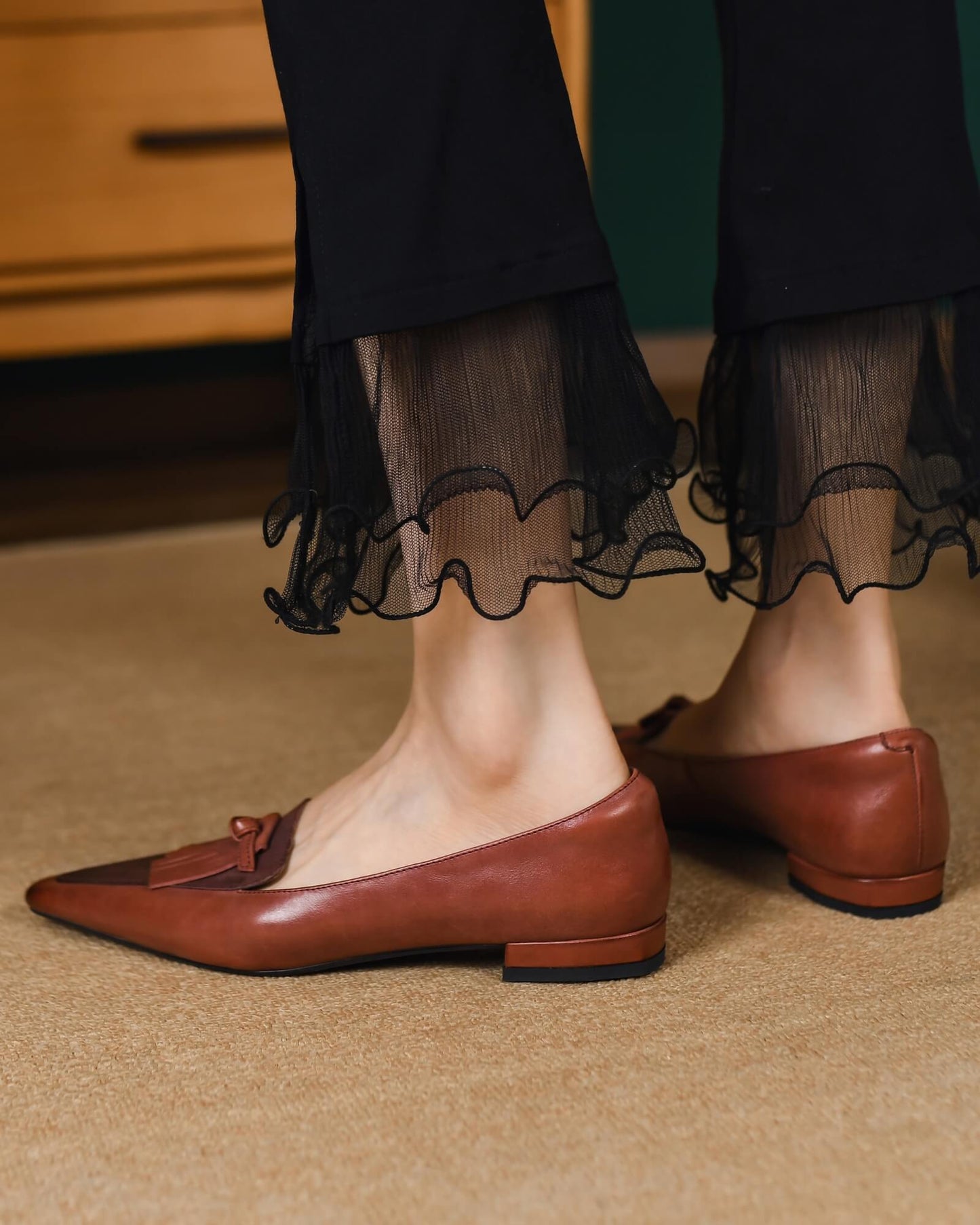 Moa - Fringed Leather Loafers