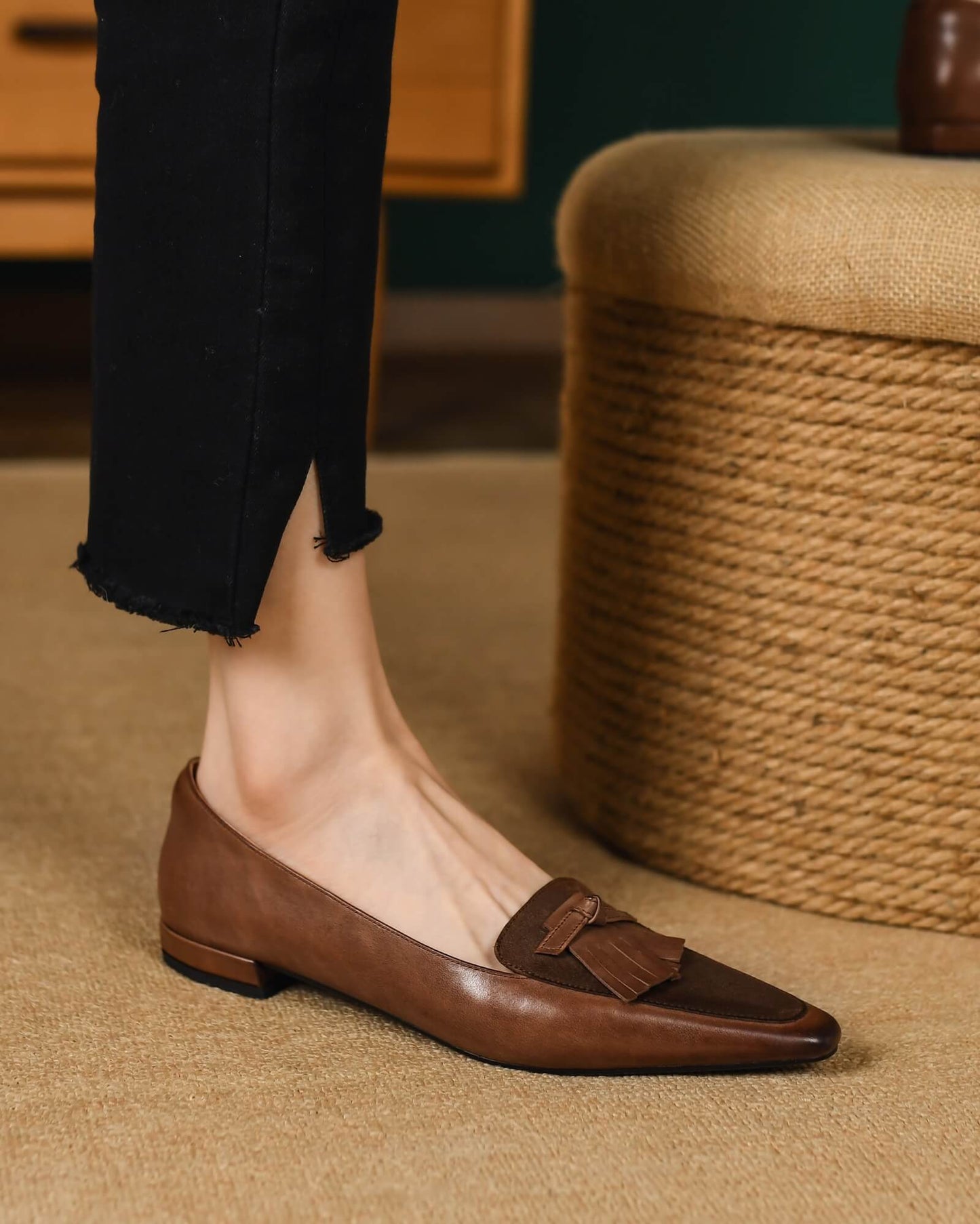 Moa - Fringed Leather Loafers
