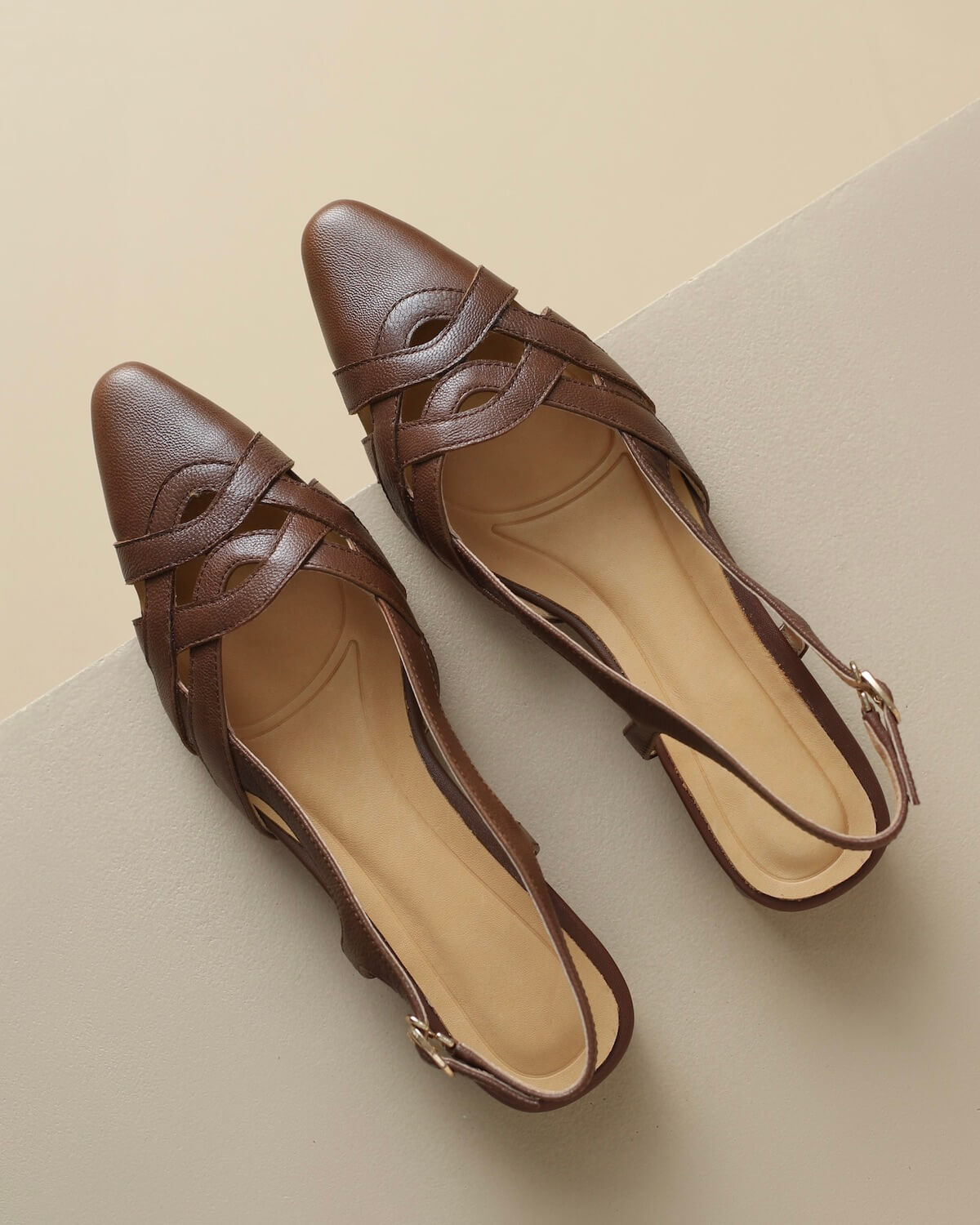 Moda-brown-leather-flat-sandals-1
