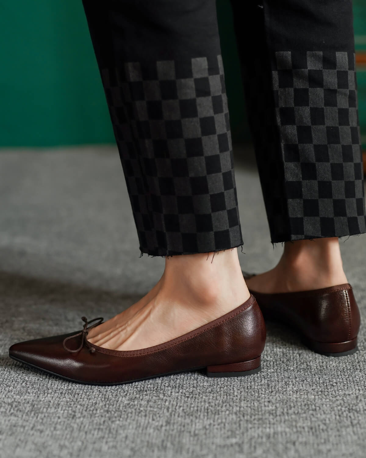 Nosa-brown-leather-flats-model-1