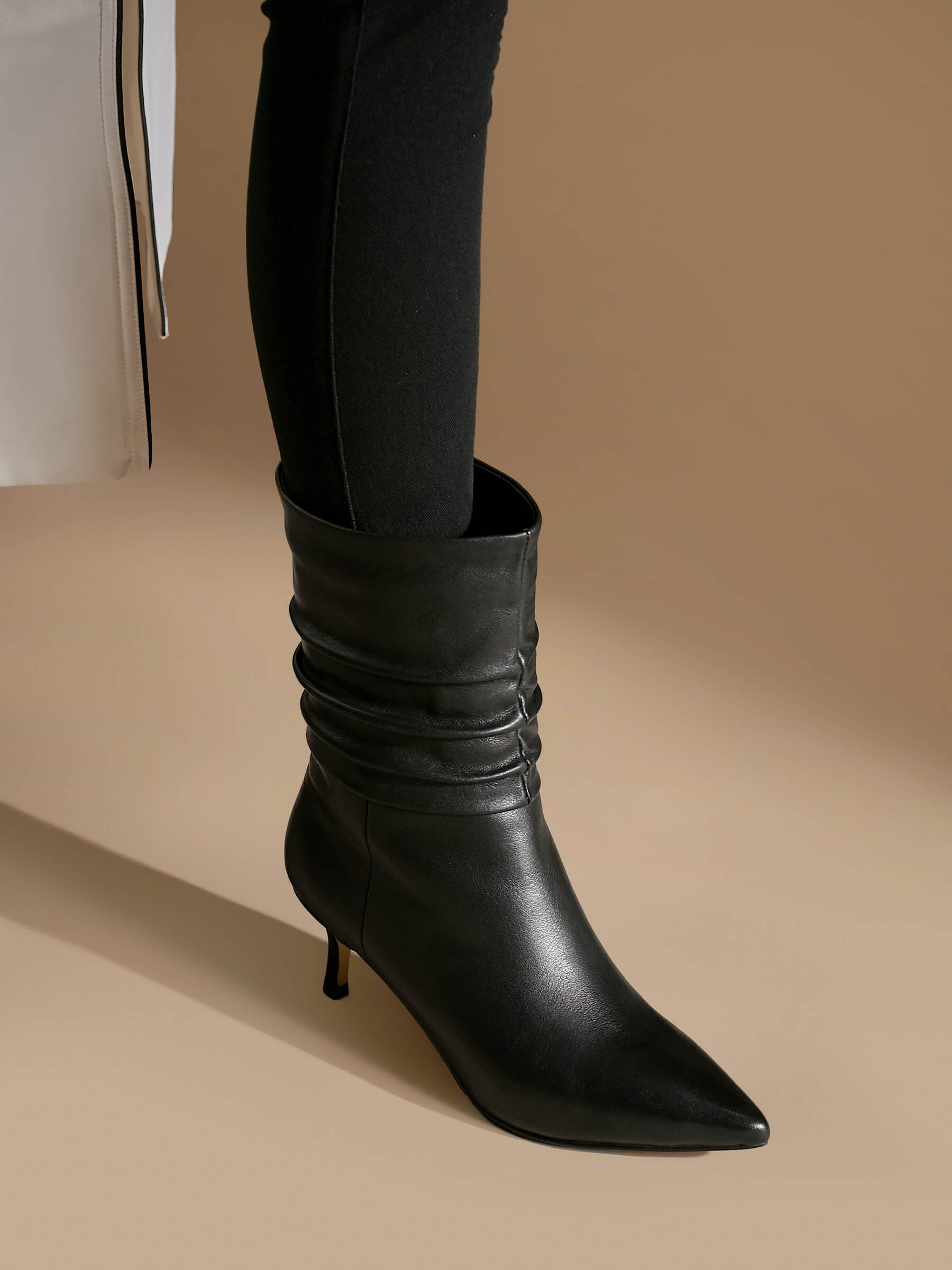 ROLISA-Milo-Slouchy-Ruched-Leather-Kitten-Heels-Mid-Calf-Boots-Black-Model