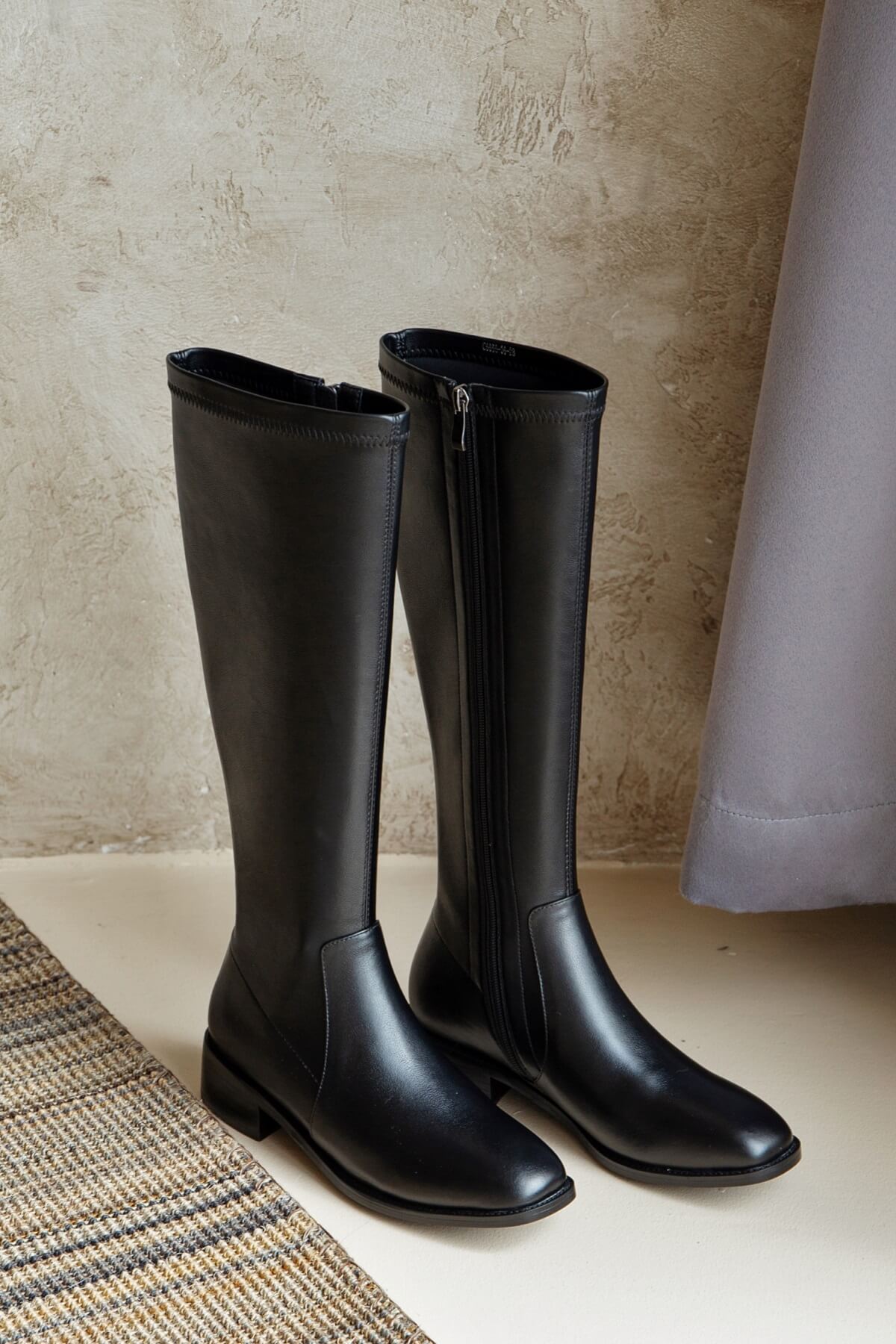 ROLISA-Rica-Low-Heel-Knee-High-Black-Boots-1