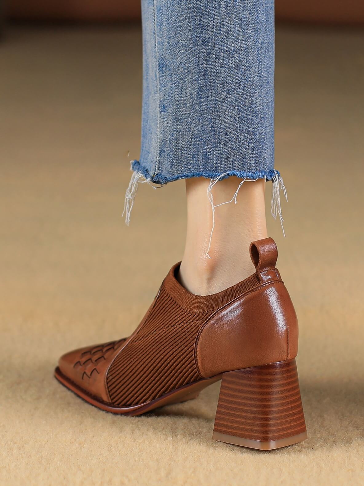 Rafa-Brown-Leather-Ankle-Boots-Model-1