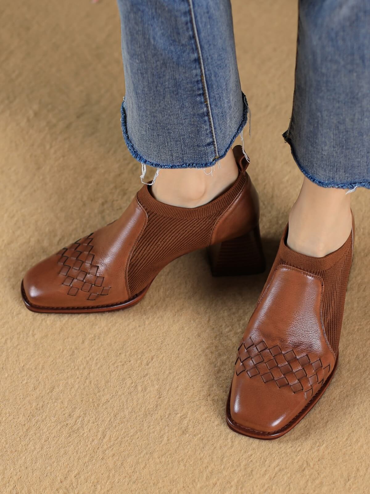 Rafa-Brown-Leather-Ankle-Boots-Model-2