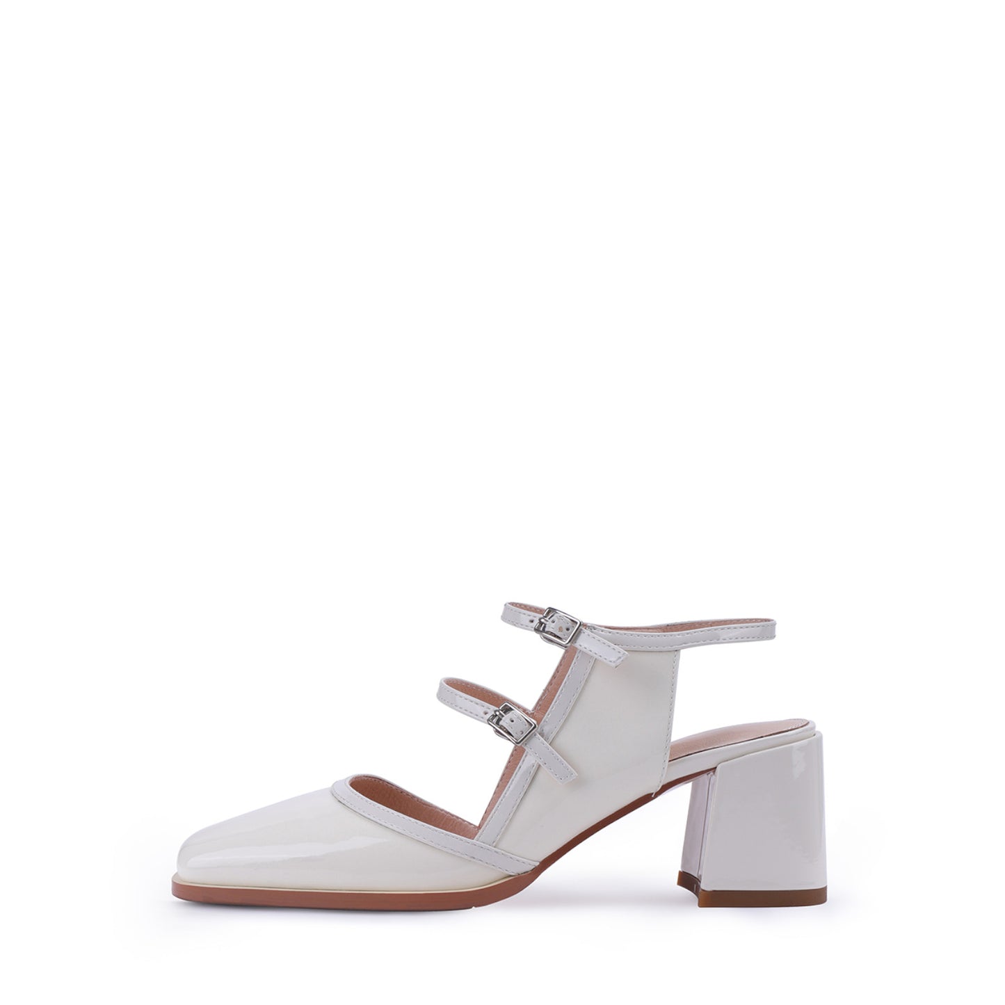 Ronto-White-Slingback-Mary-Jane-Pumps