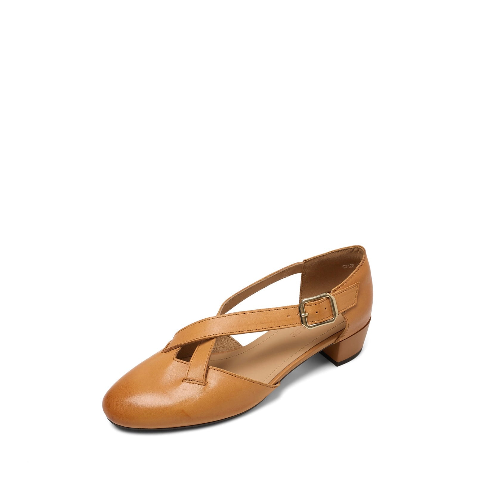3128 - Pumps med Korsade Remmar