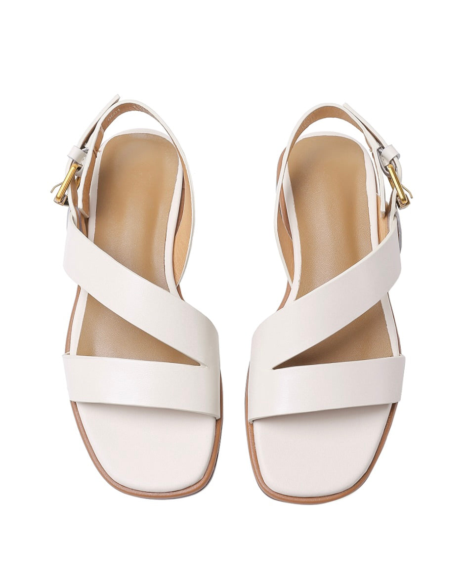 Afer - Asymmetrical Leather Flats