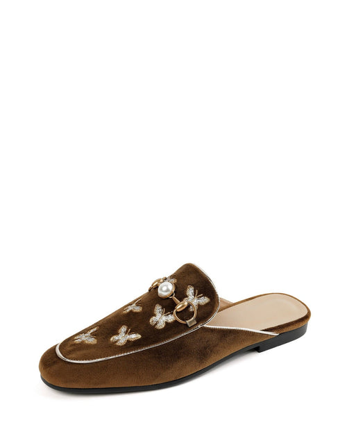 Coria-emborided-mules-brown