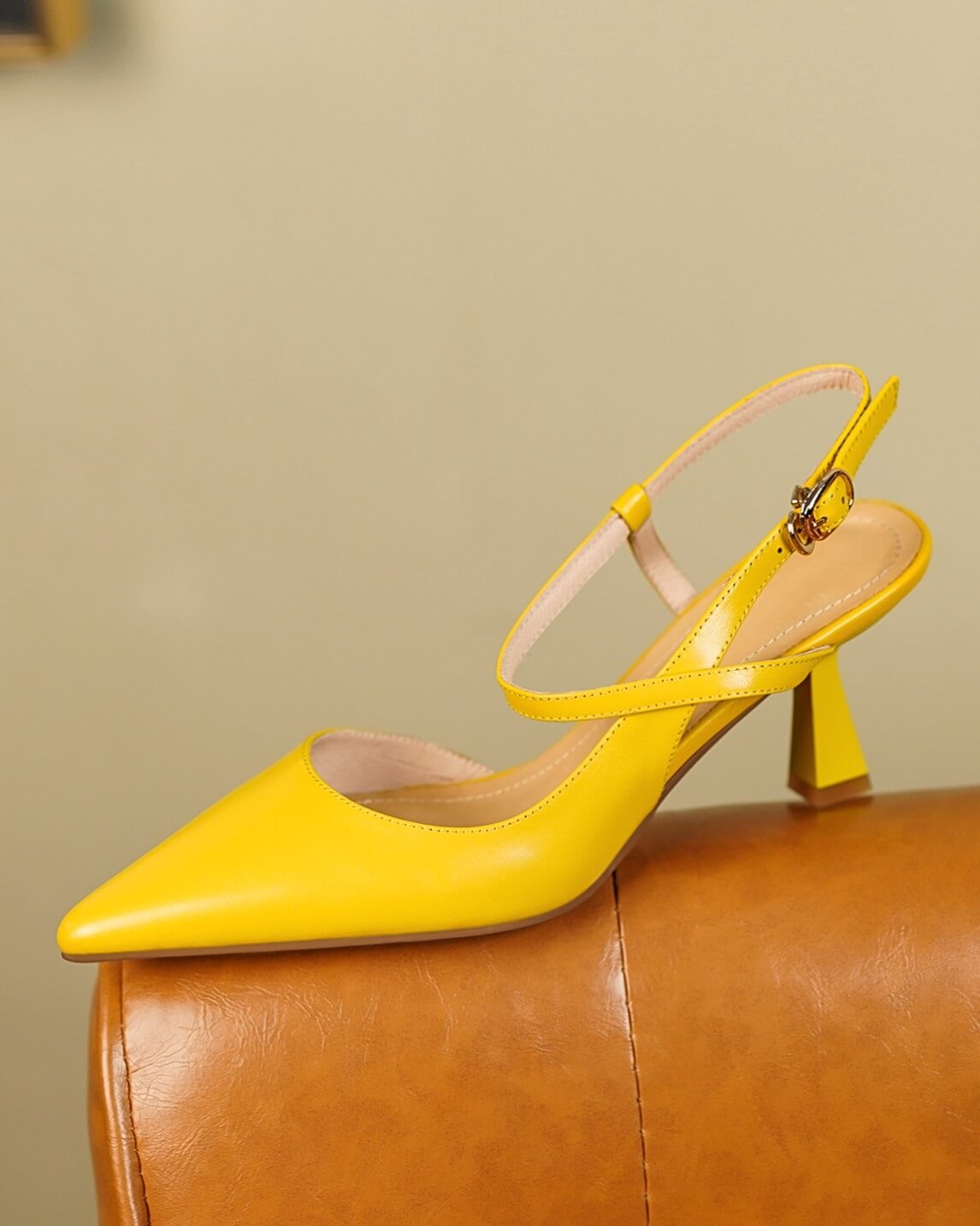 Dessi-asymmetrical-ankle-strap-pumps-yellow-3
