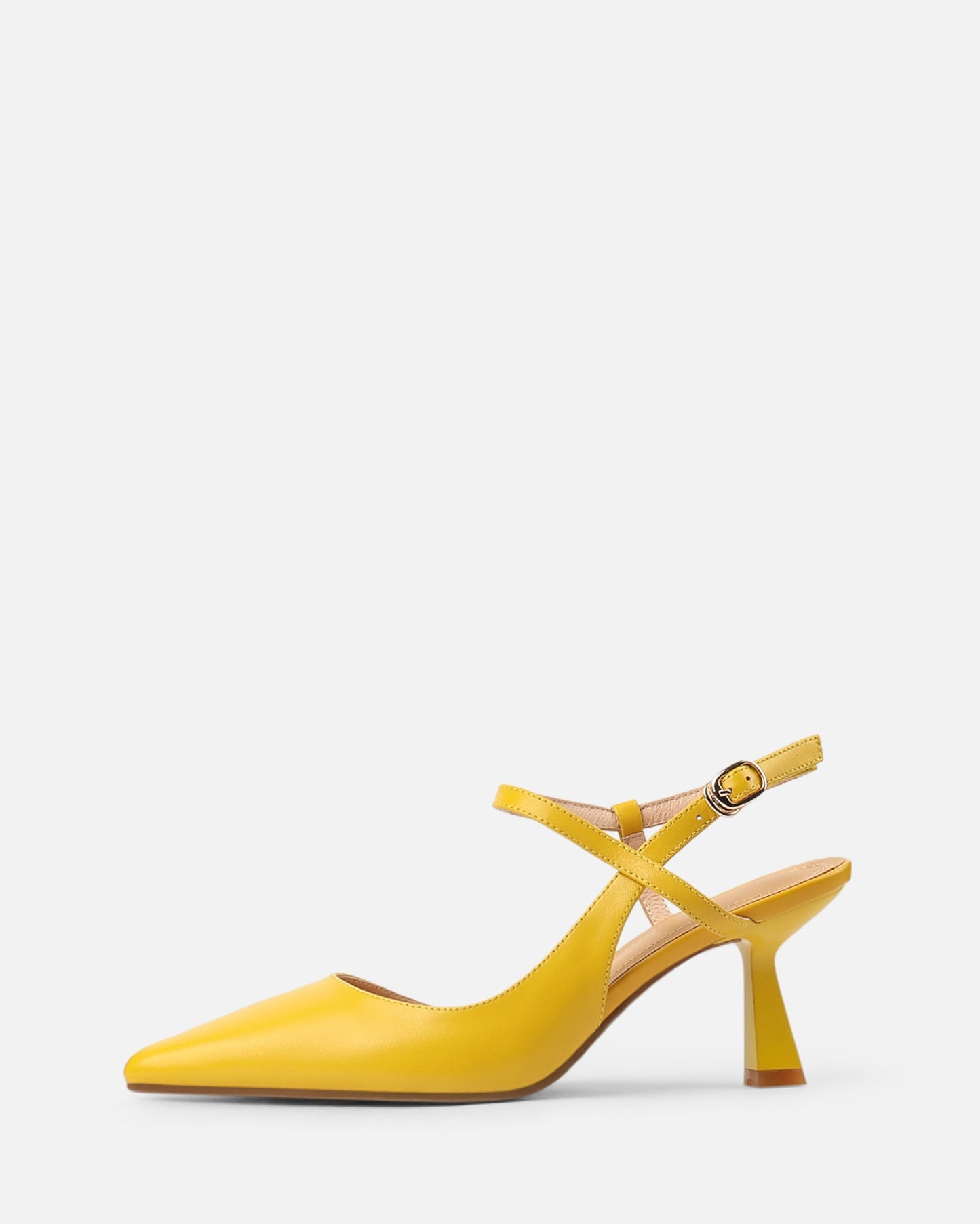 Dessi-asymmetrical-ankle-strap-pumps-yellow