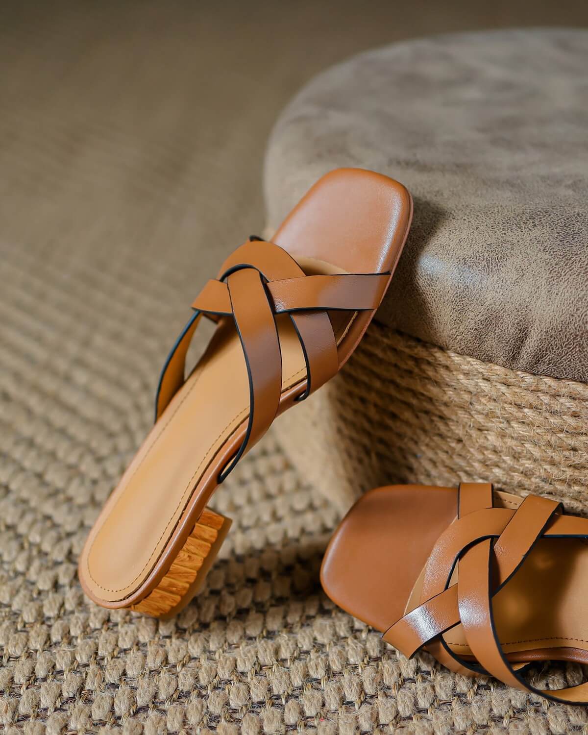 Dova-cross-strap-leather-slides-brown-1
