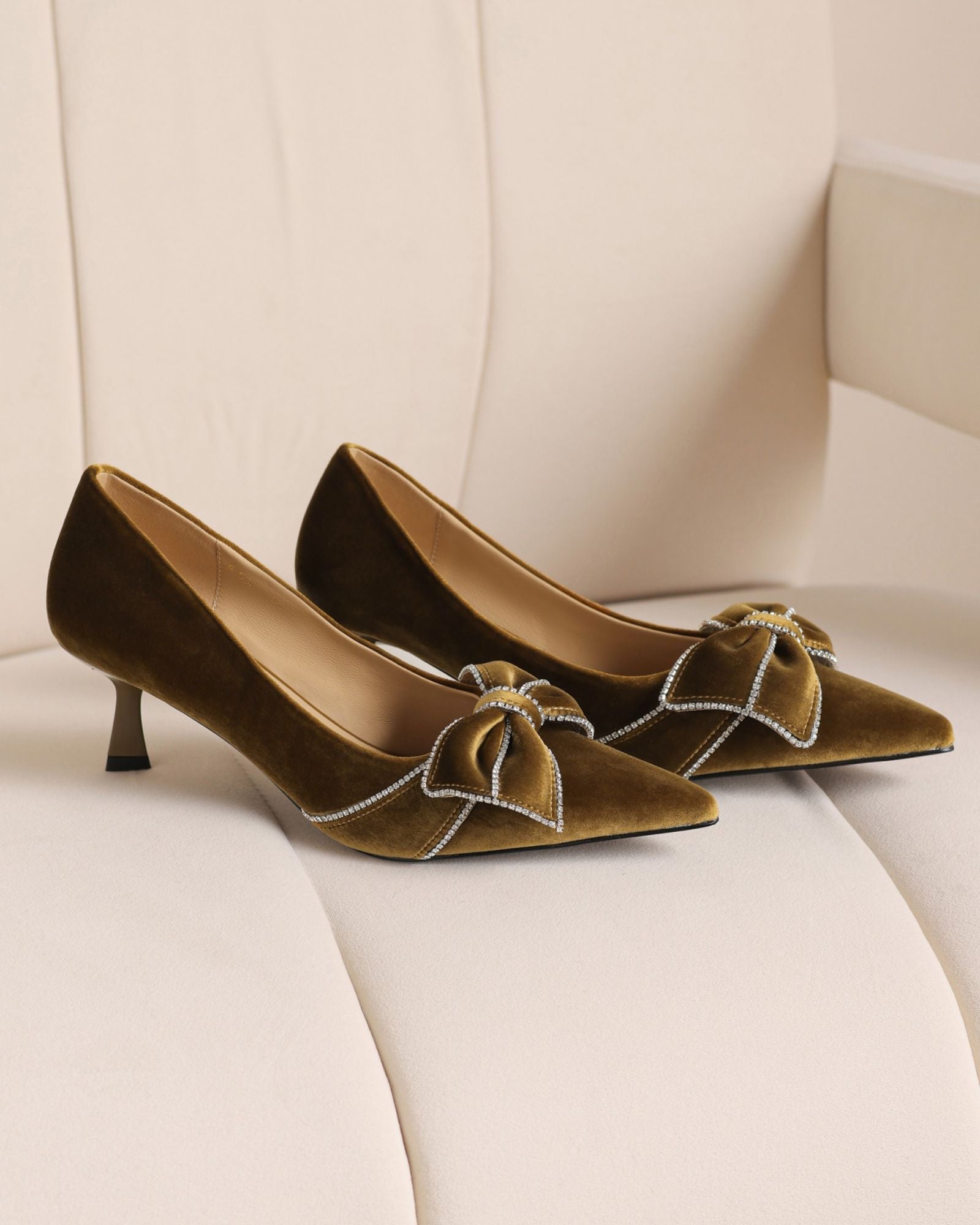 Eima - Tacones de terciopelo