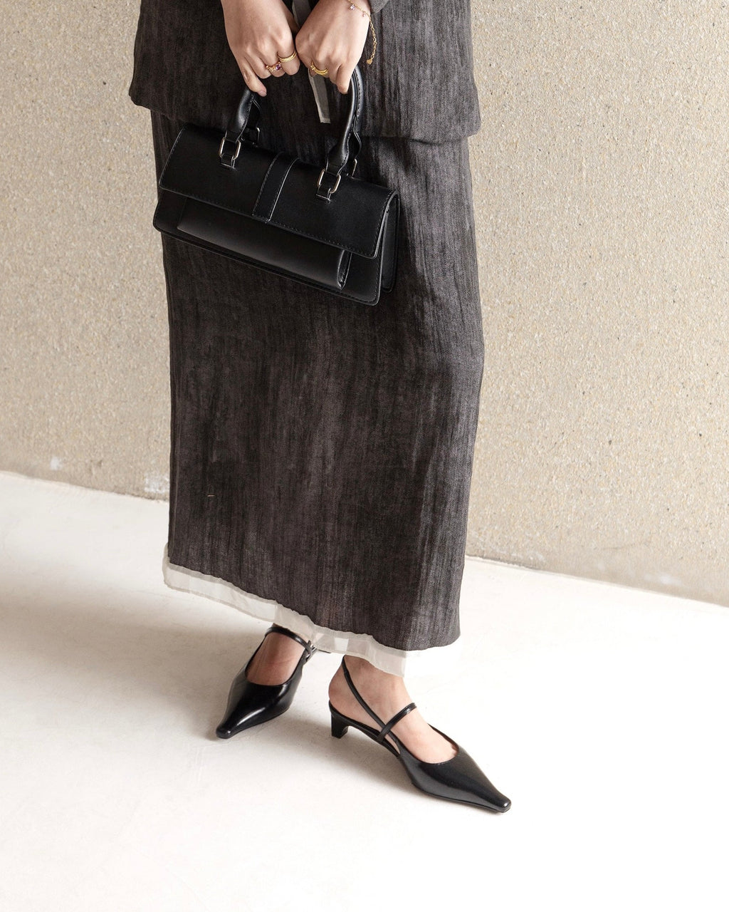 Faya - Leather Slingbacks