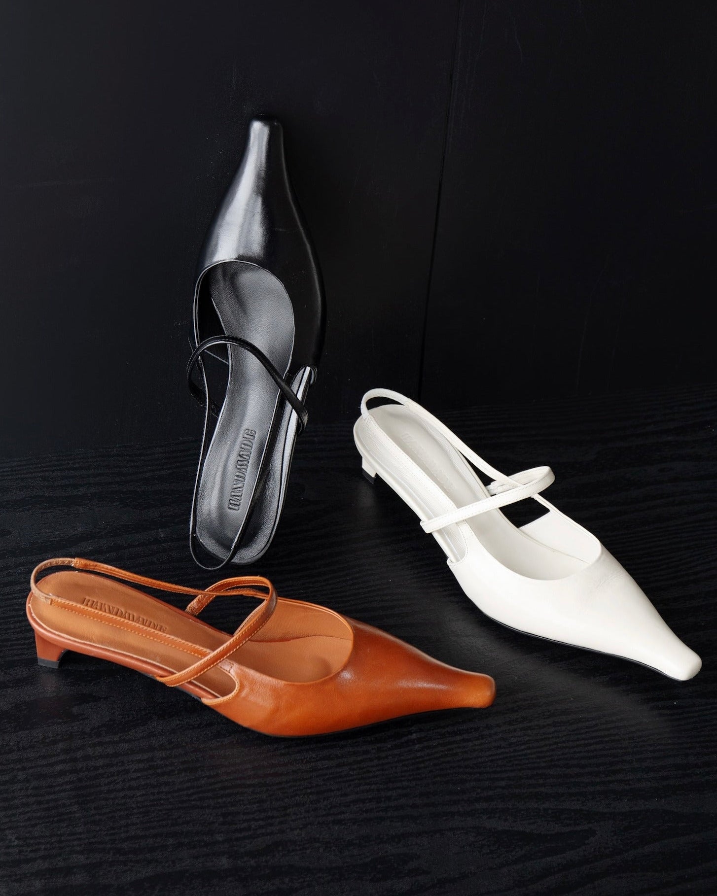 Faya - Leather Slingbacks