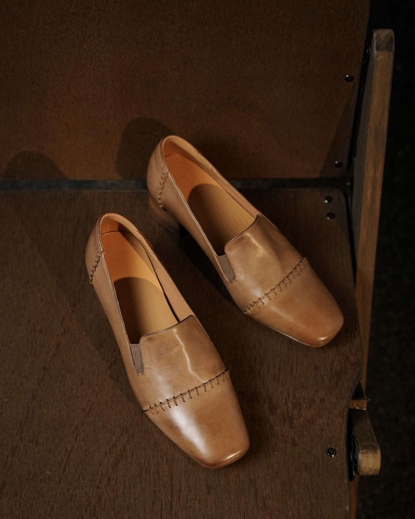 Fori - Stitching Leather Loafers