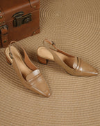 Gero - Leather Slingbacks