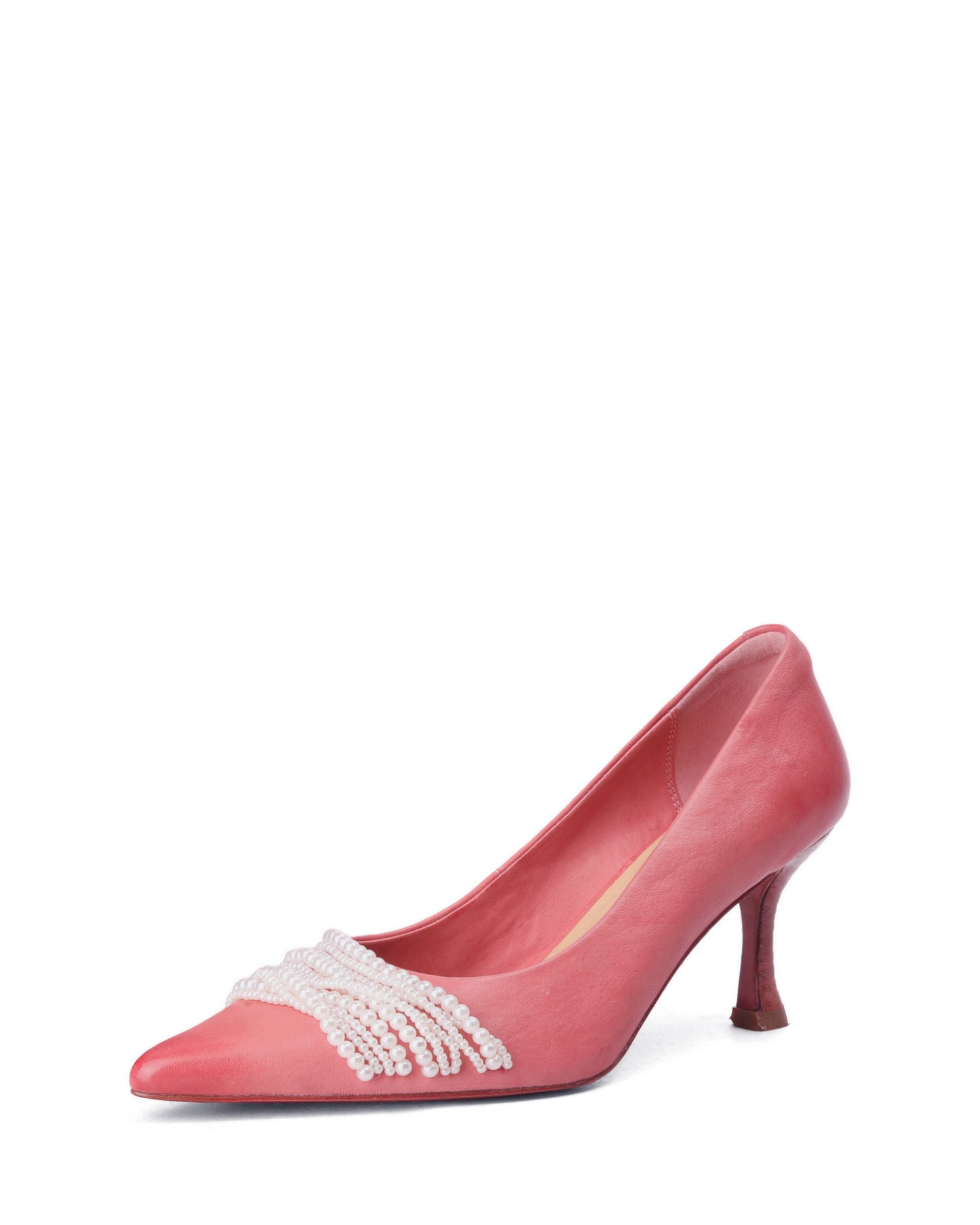 Helan - Pearl Chain Pumps (Leather Sole)