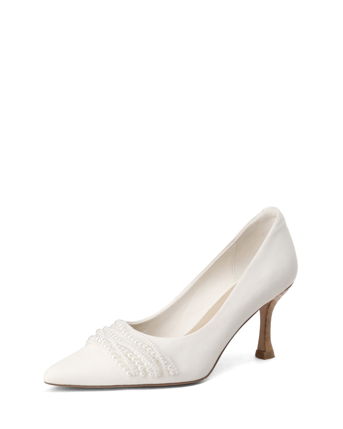 Helan - Pearl Chain Pumps (Leather Sole)