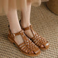 Hilda-woven-leather-sandals-brown-model-2