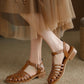 Hilda-woven-leather-sandals-brown-model