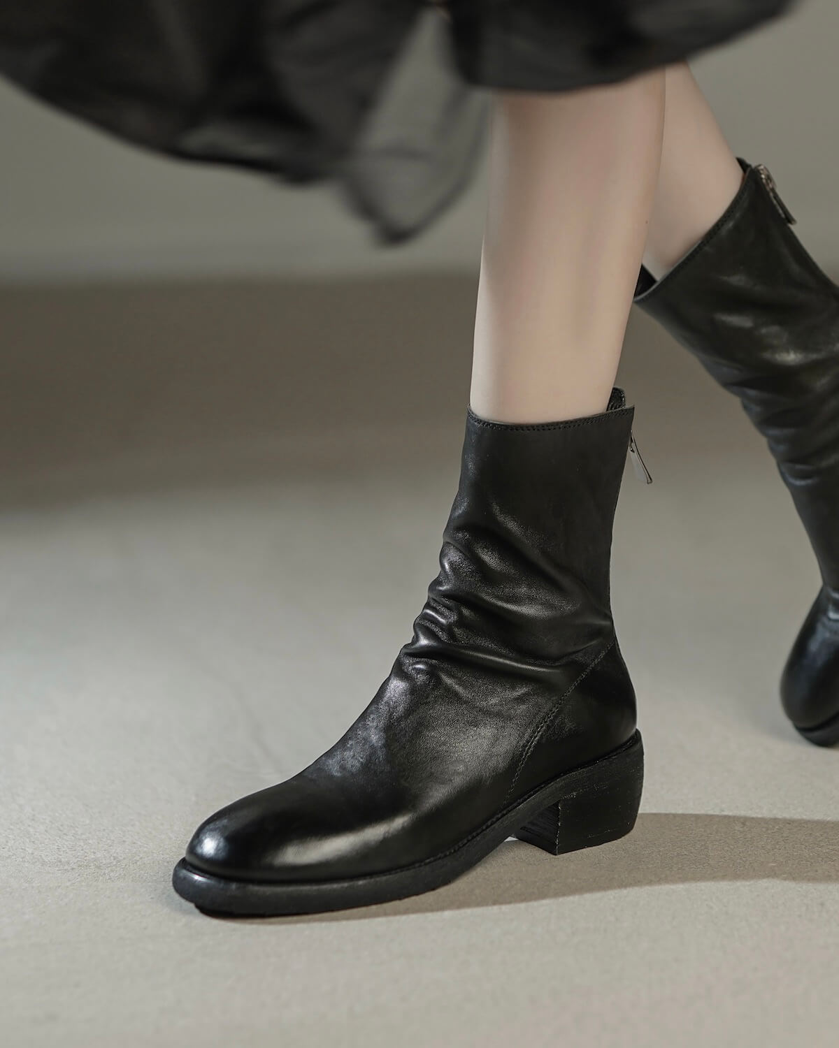 Jorma-horsehide-western-boots-black-model