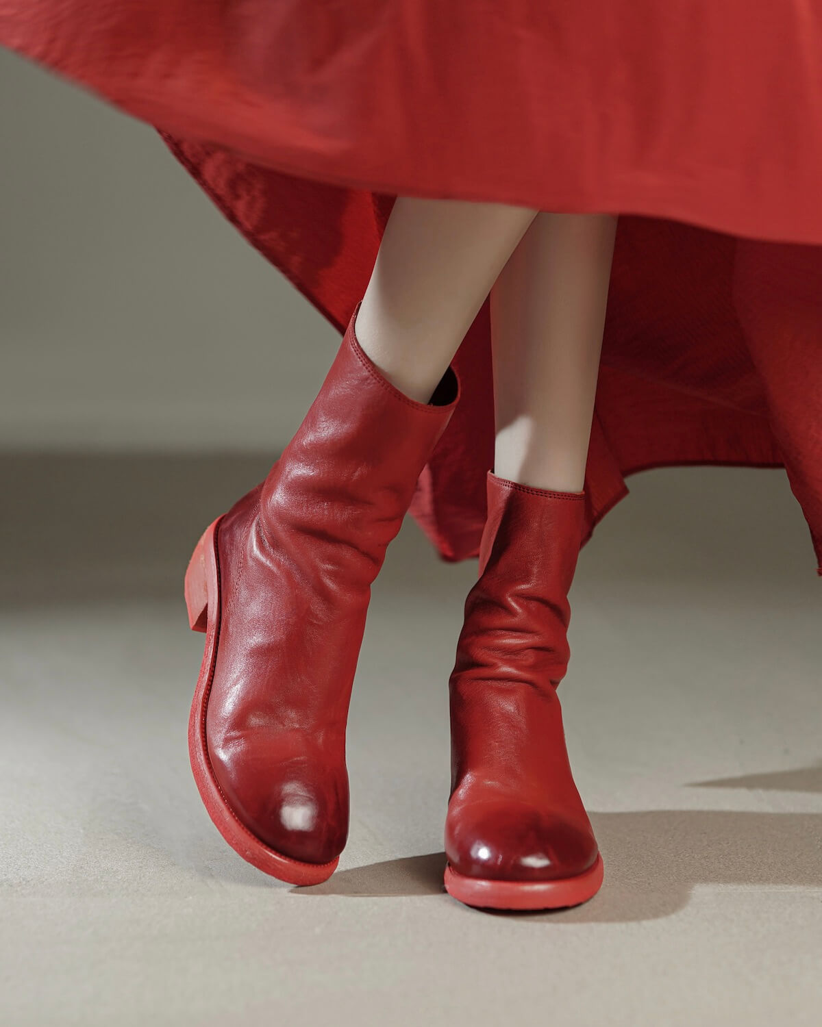 Jorma-horsehide-western-boots-red-model-1
